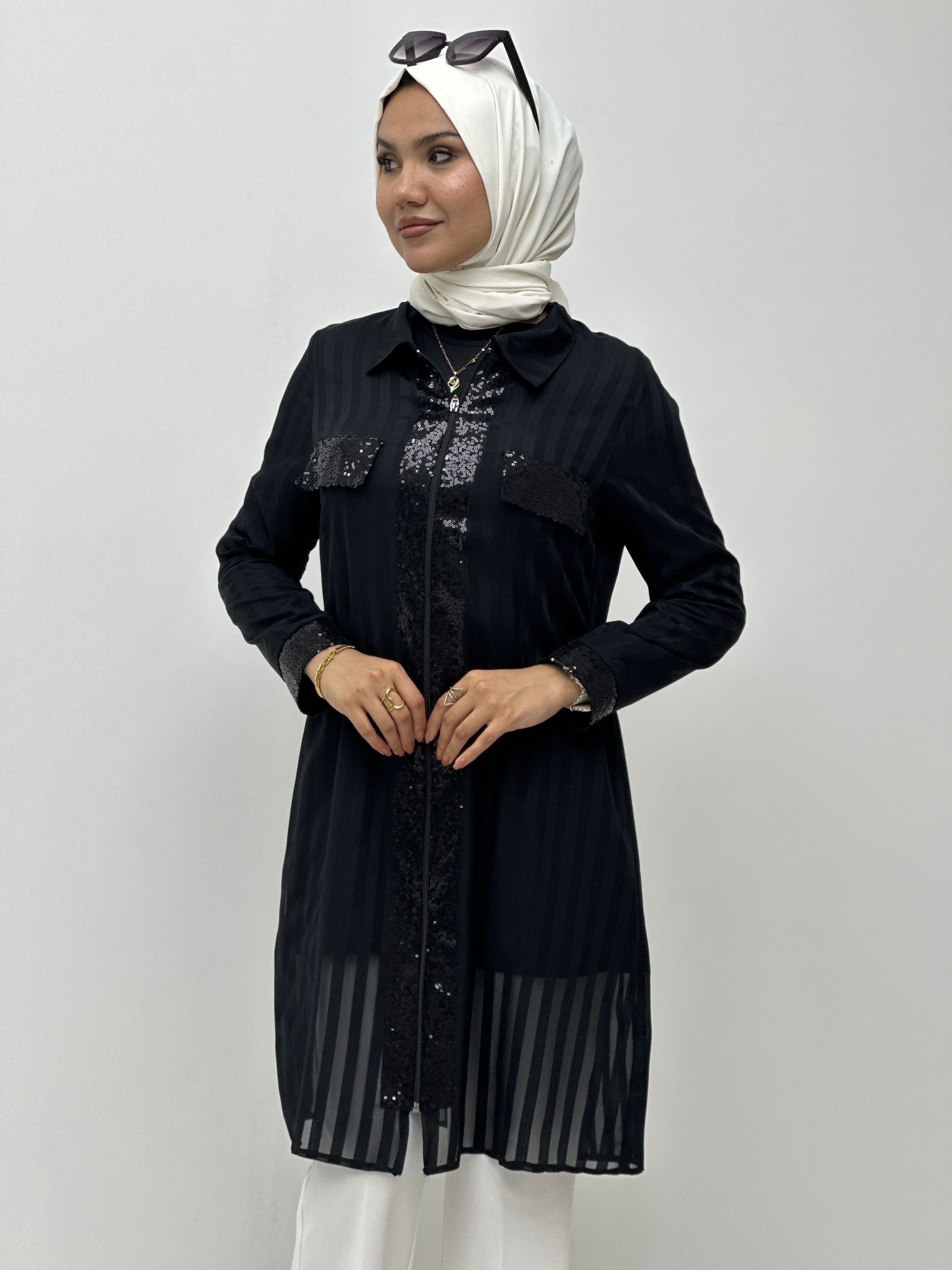 Şifon Payetli Tunik 2952