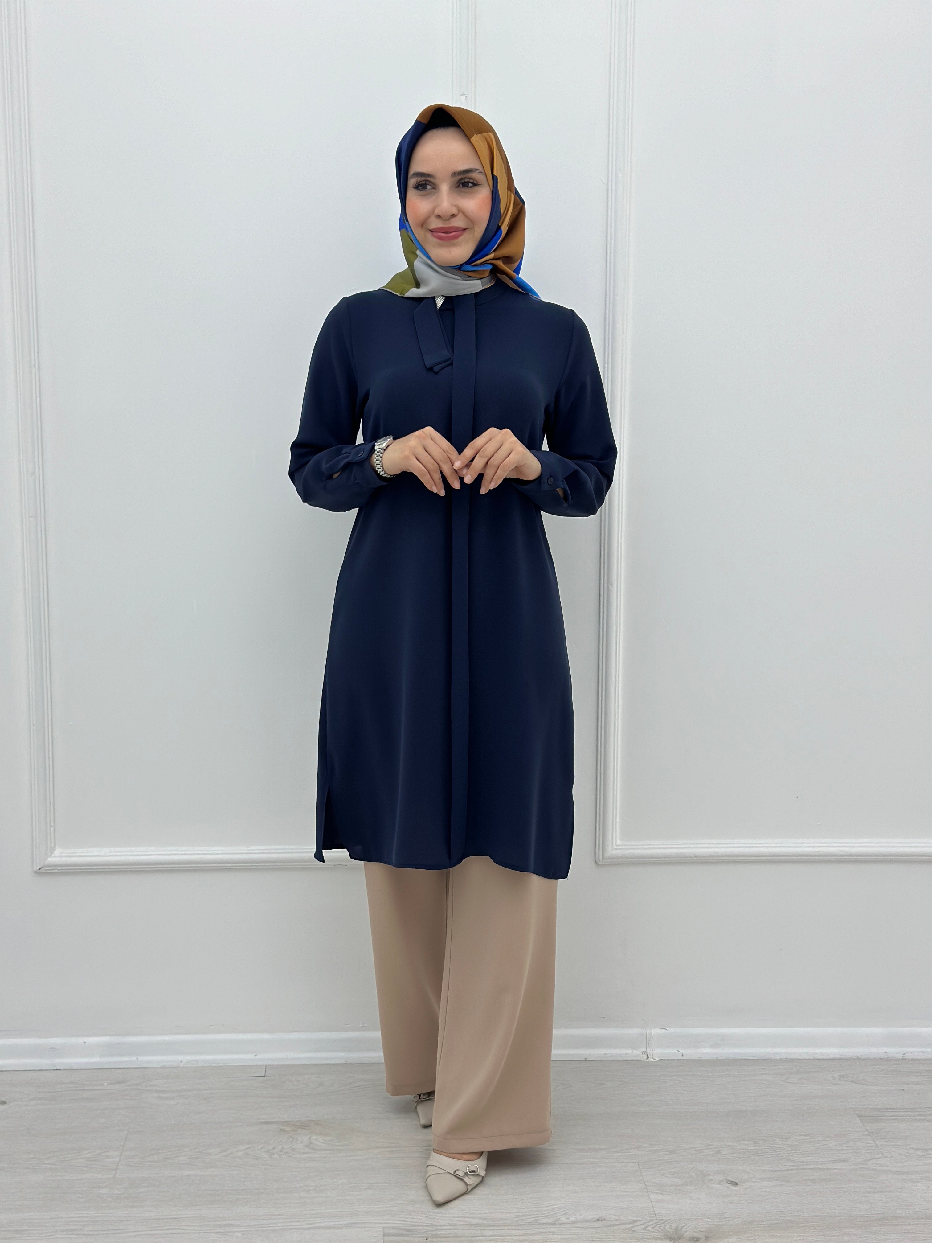  Taş Düğmeli Tunik A4905