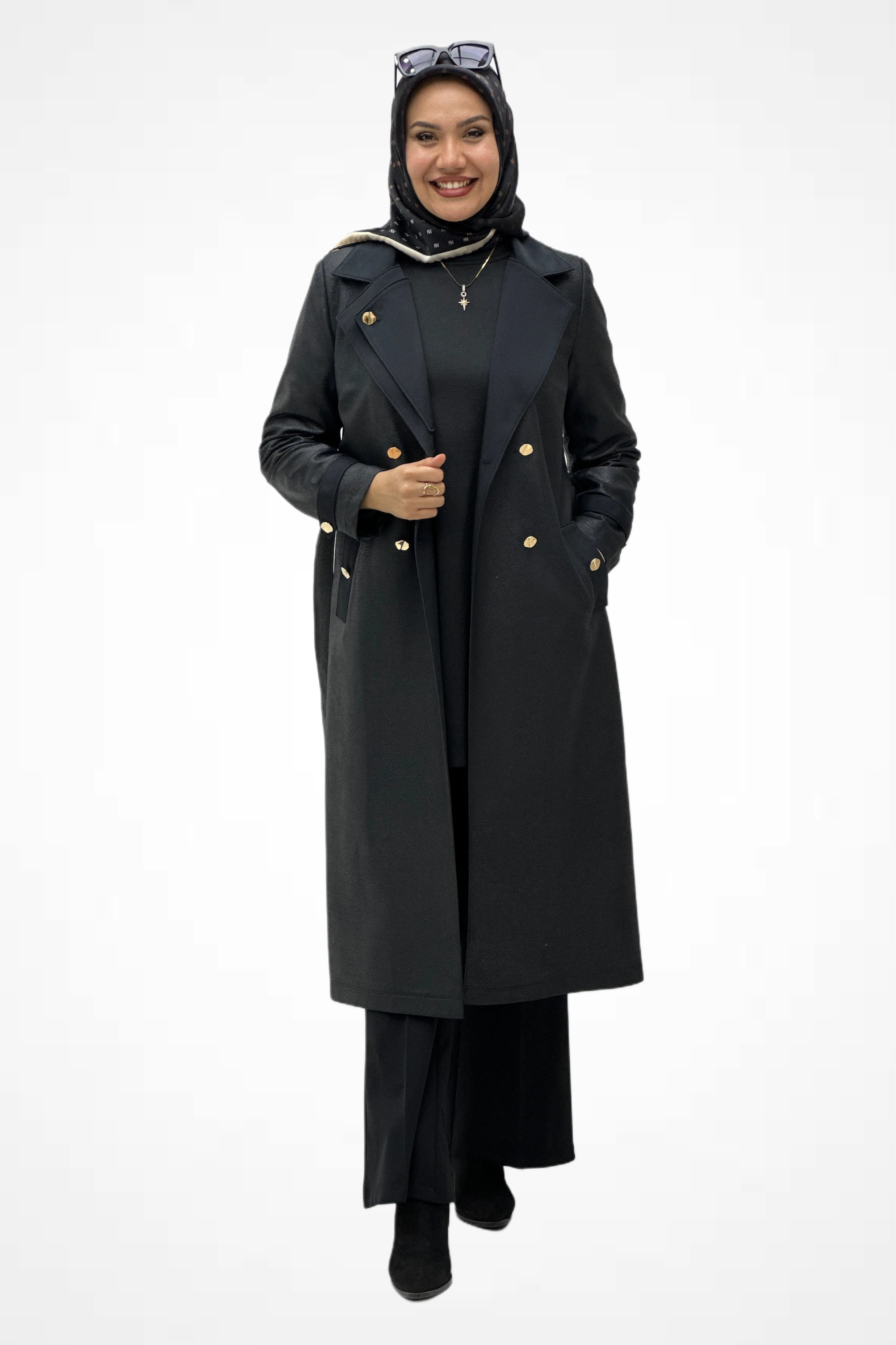 Gold Düğmeli Trenç 2037