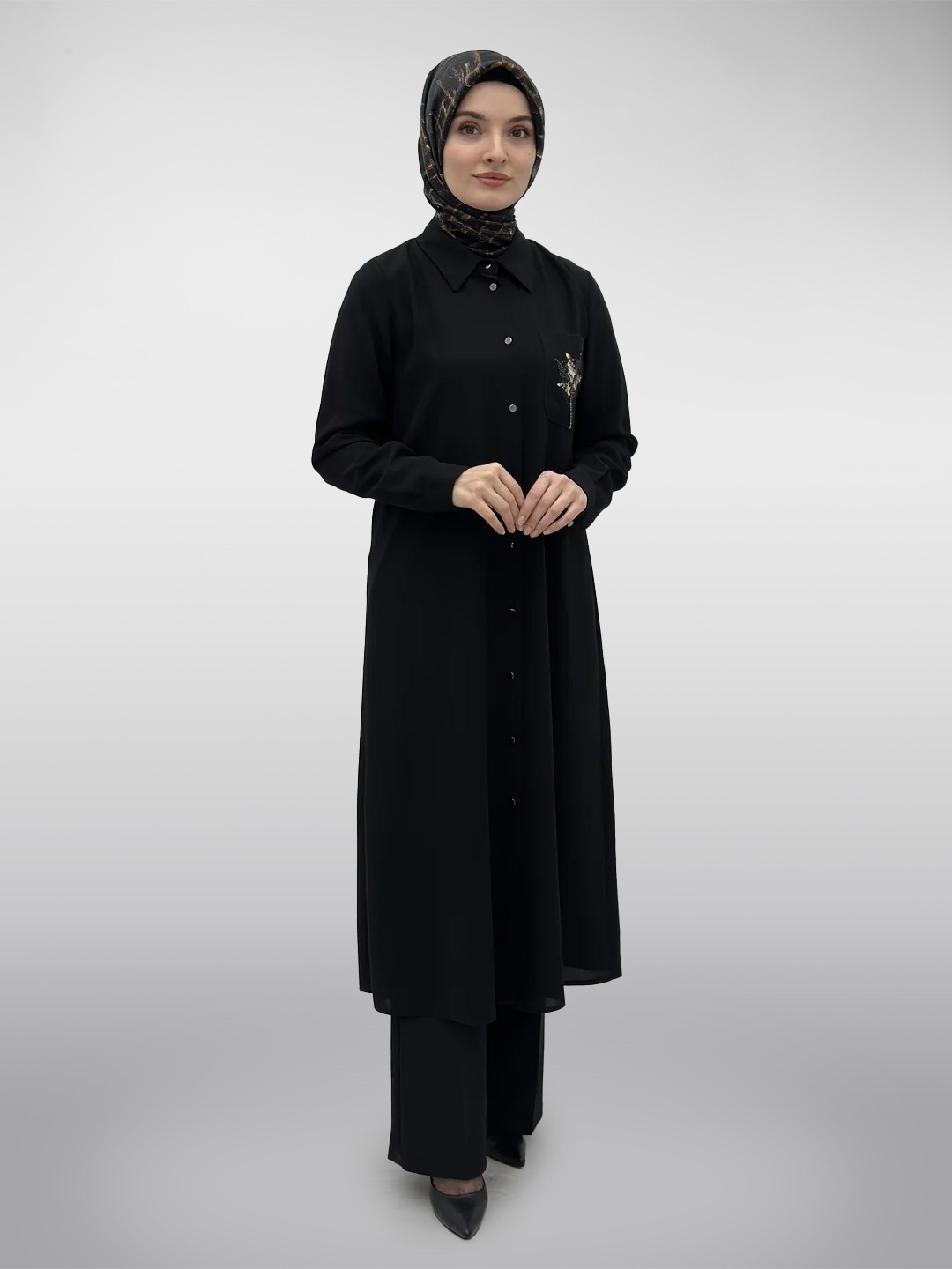 Yaprak İşlemeli Tunik 2081