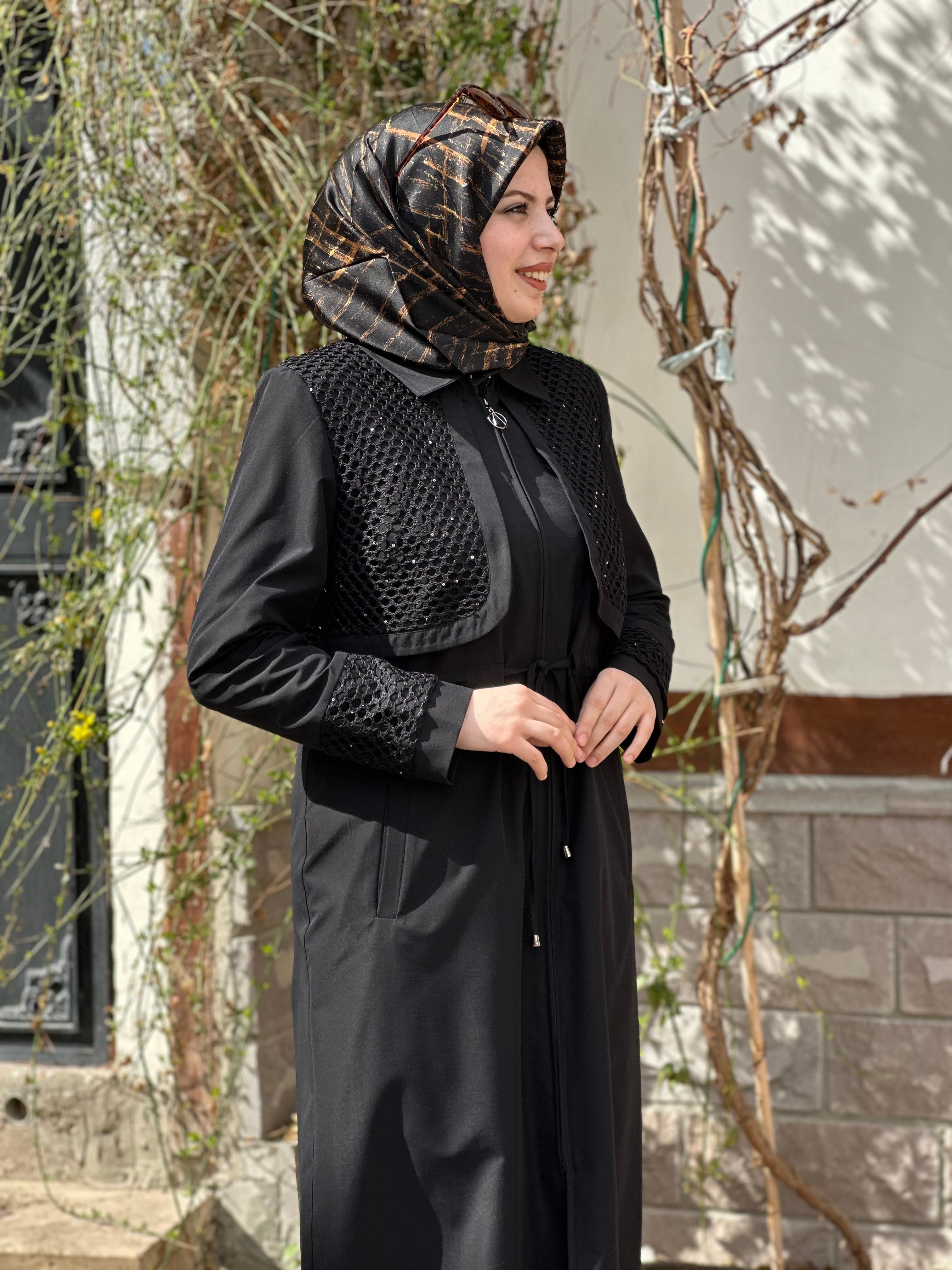 File Detaylı Trenç TK373