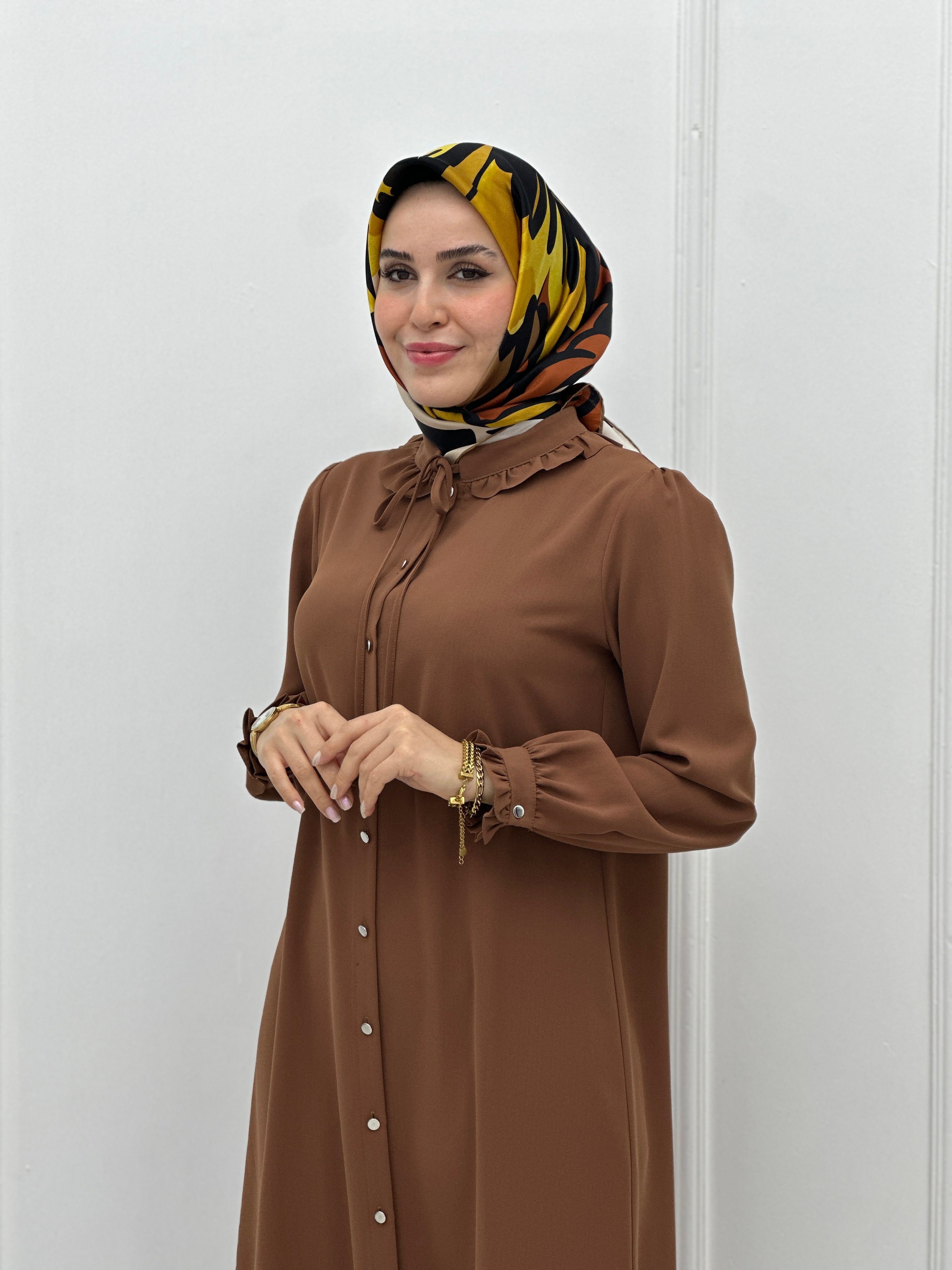 Yaka fırfırlı tunik a4808