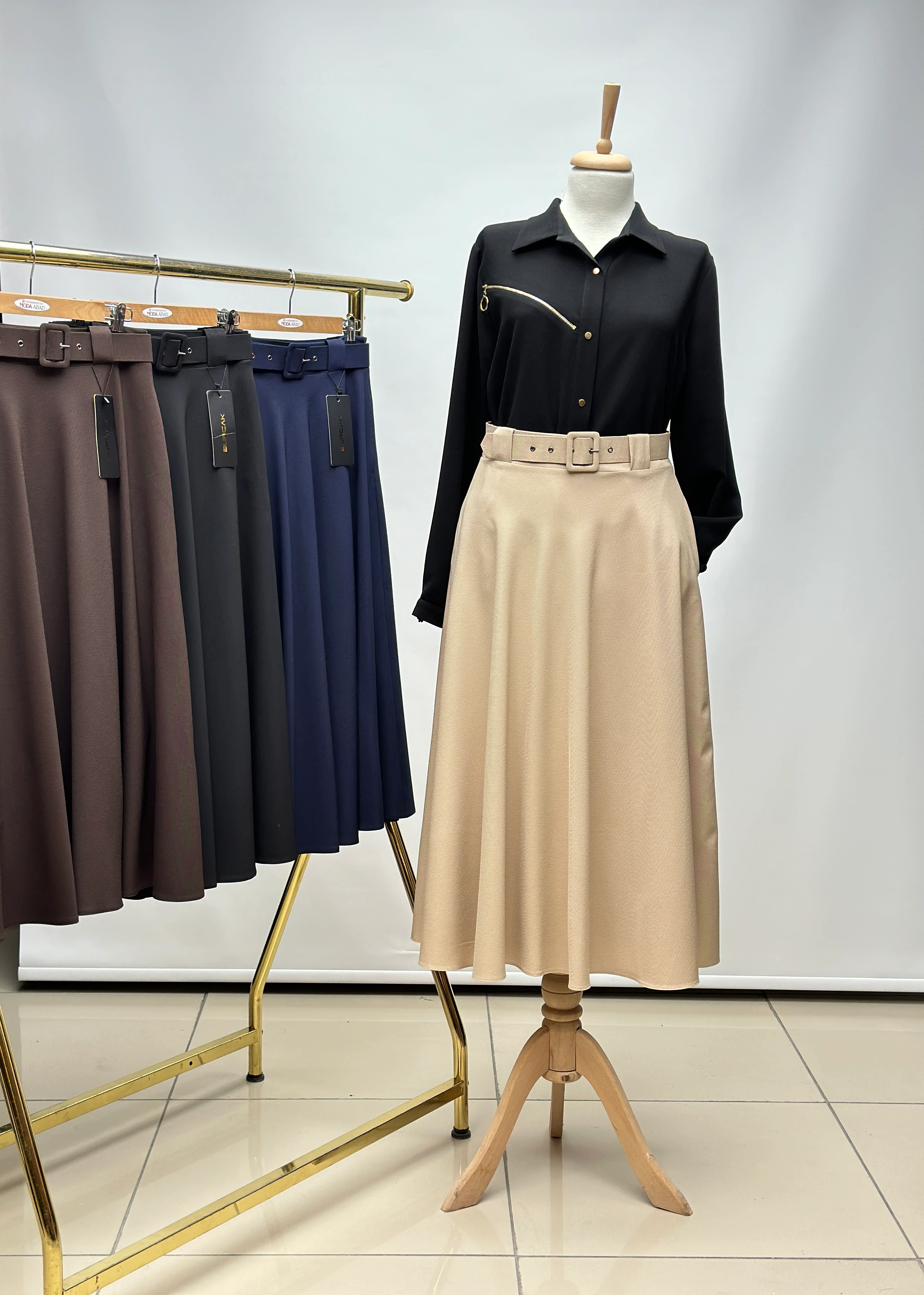 Kemerli Kloş Etek 457