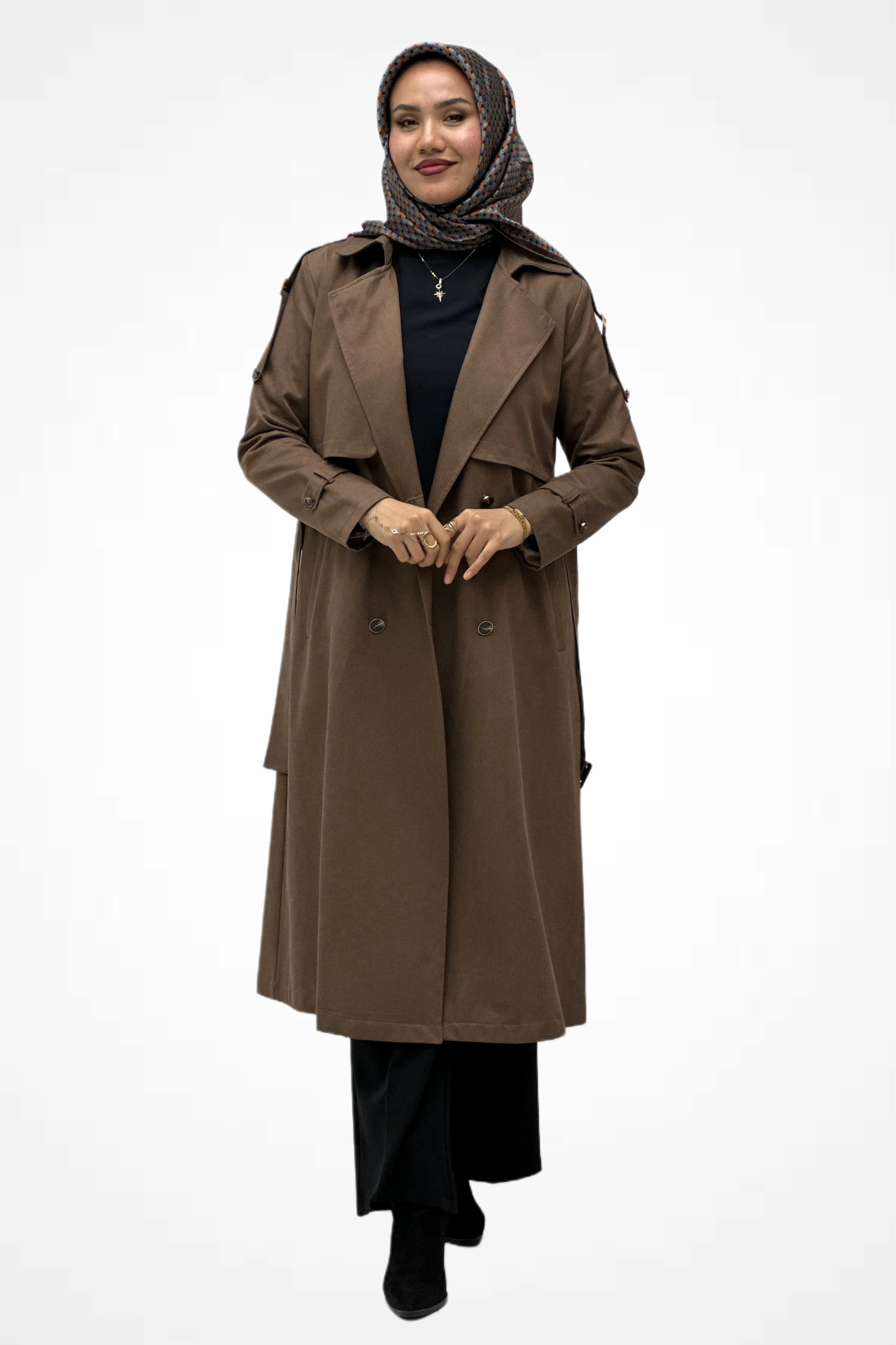 Omuz Apolet Detaylı Trenç 2260