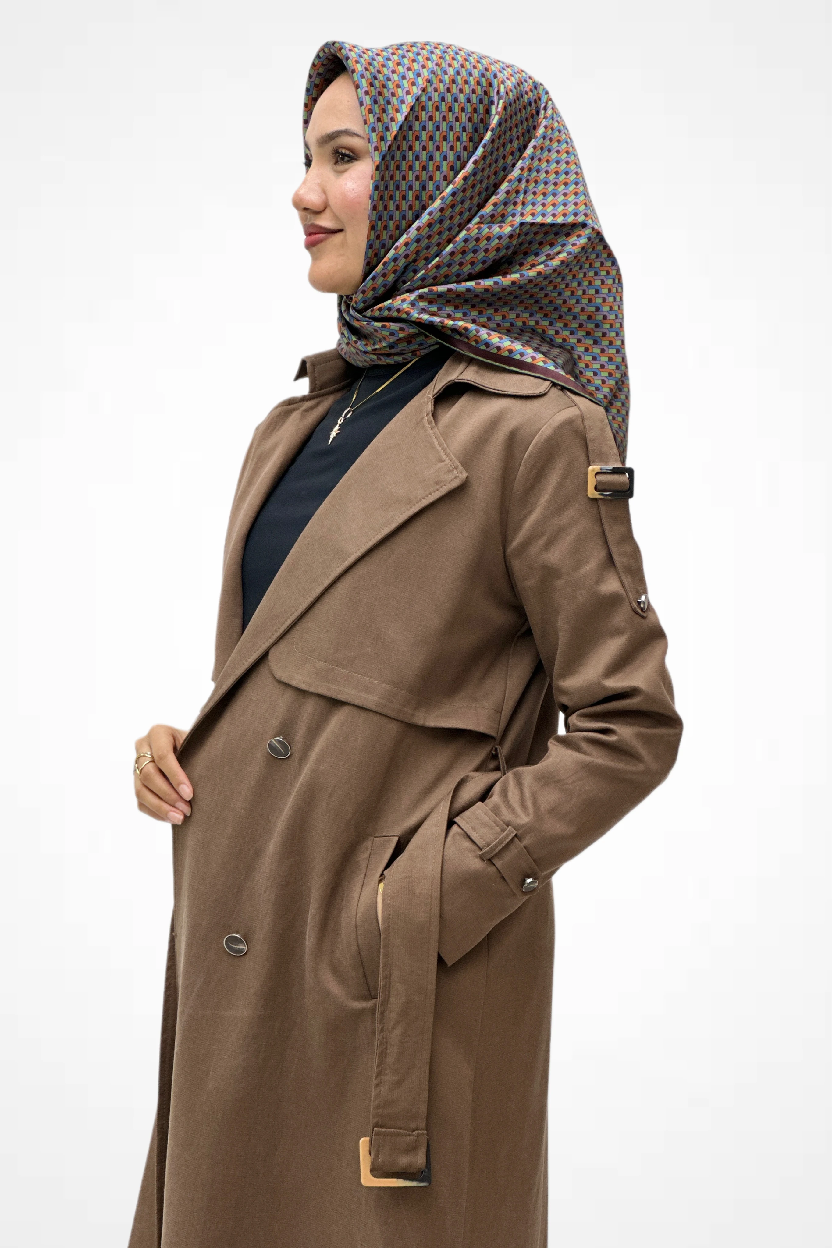 Omuz Apolet Detaylı Trenç 2260