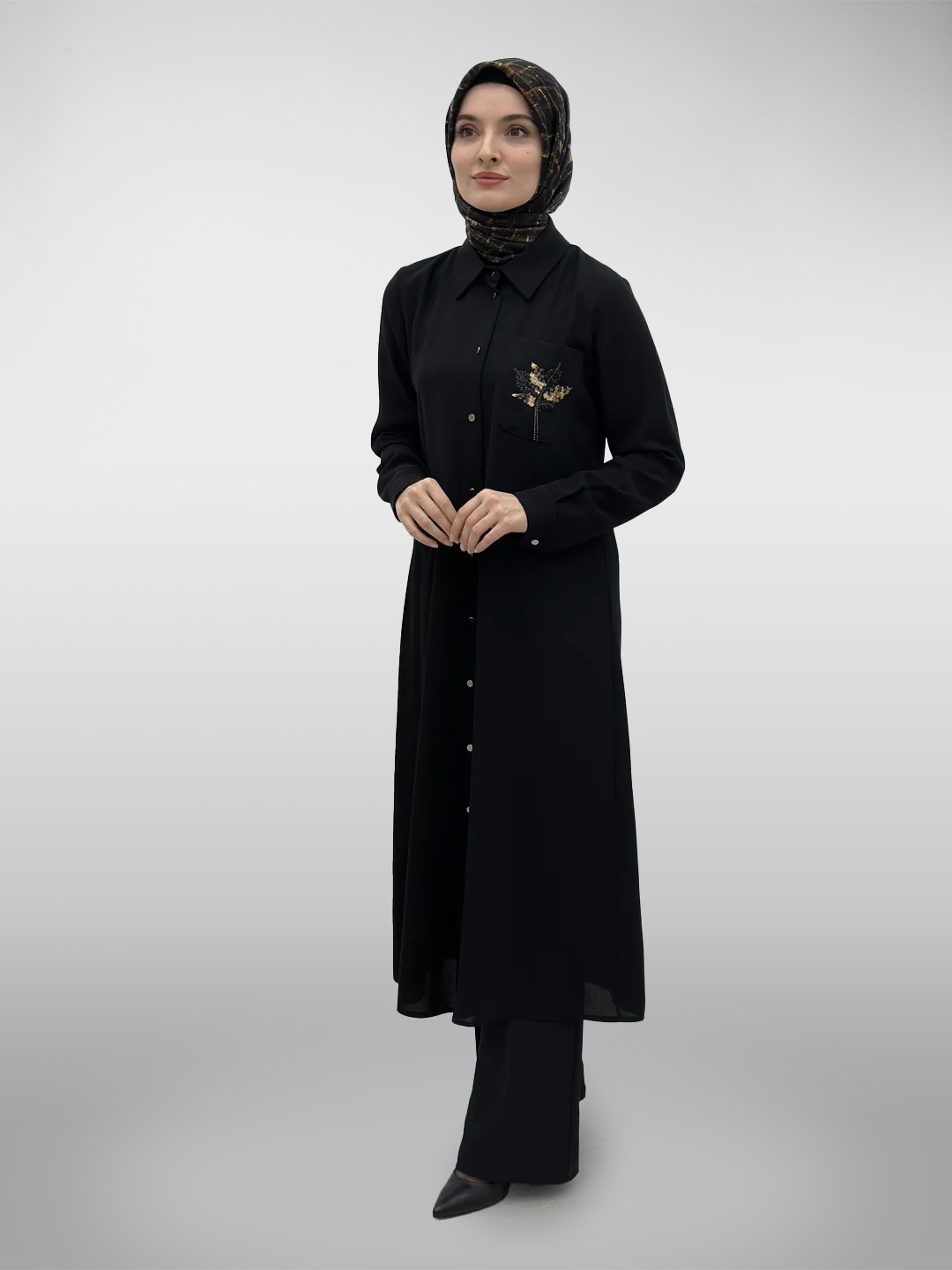 Yaprak İşlemeli Tunik 2081