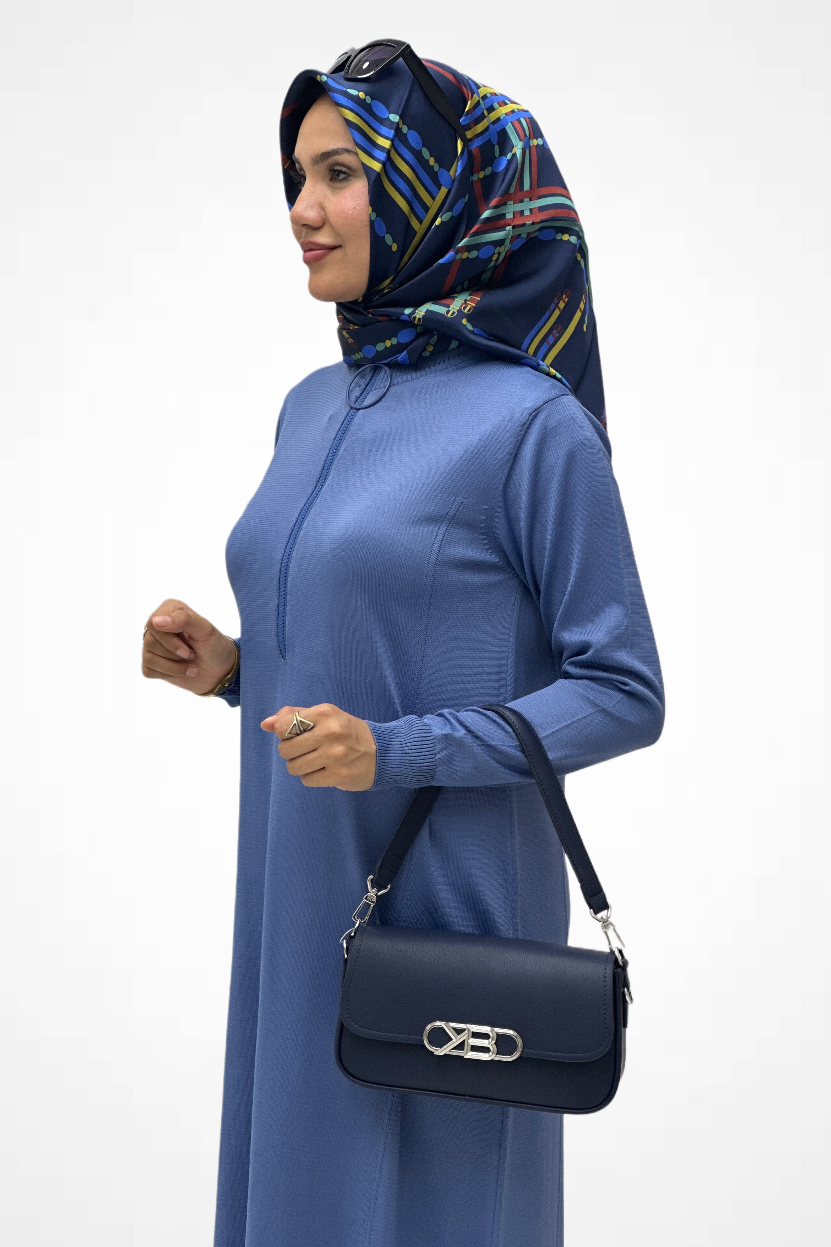 Halka Fermuarlı Merserize Tunik  35359