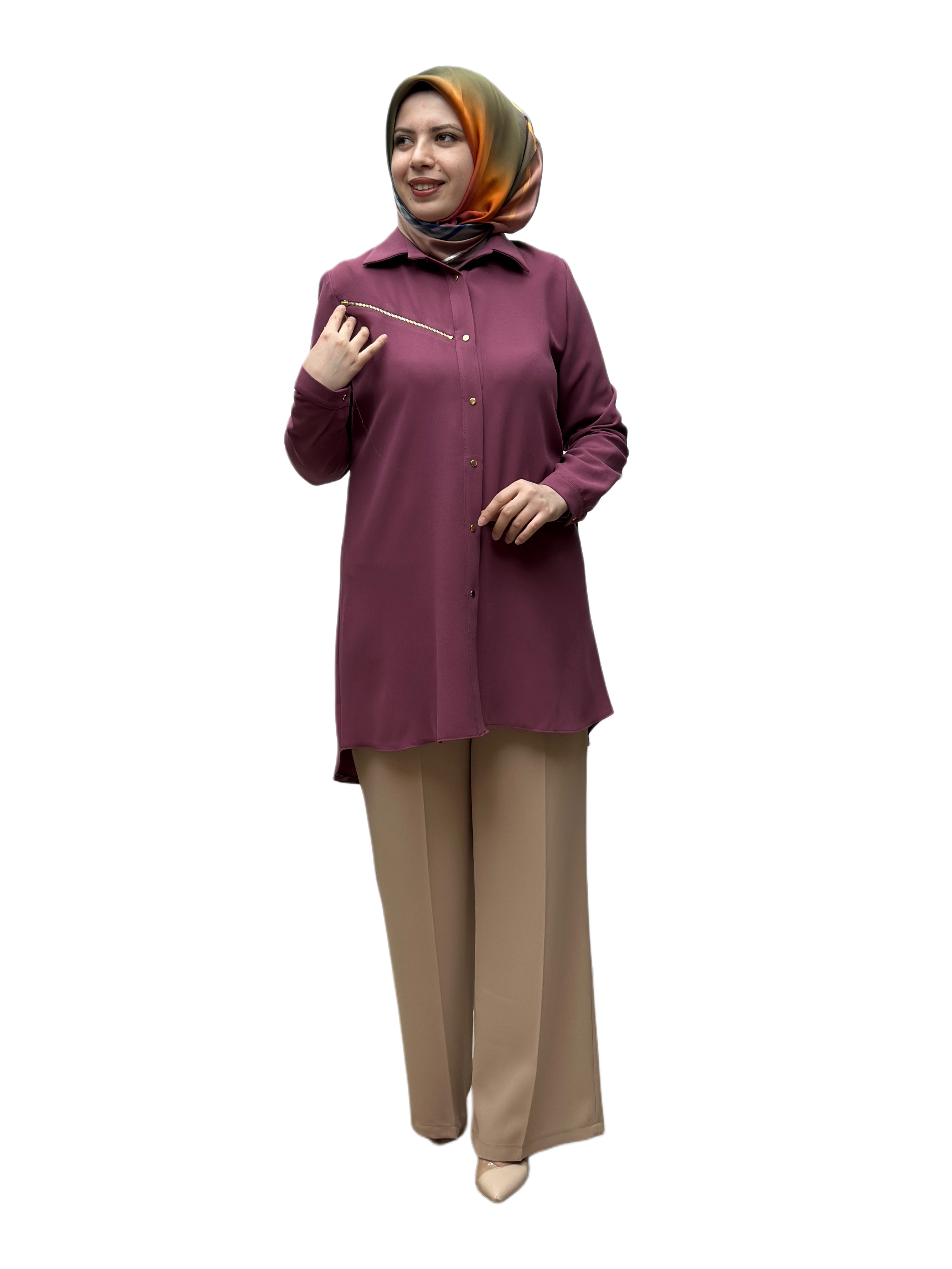 Fermuarlı Tunik A1584