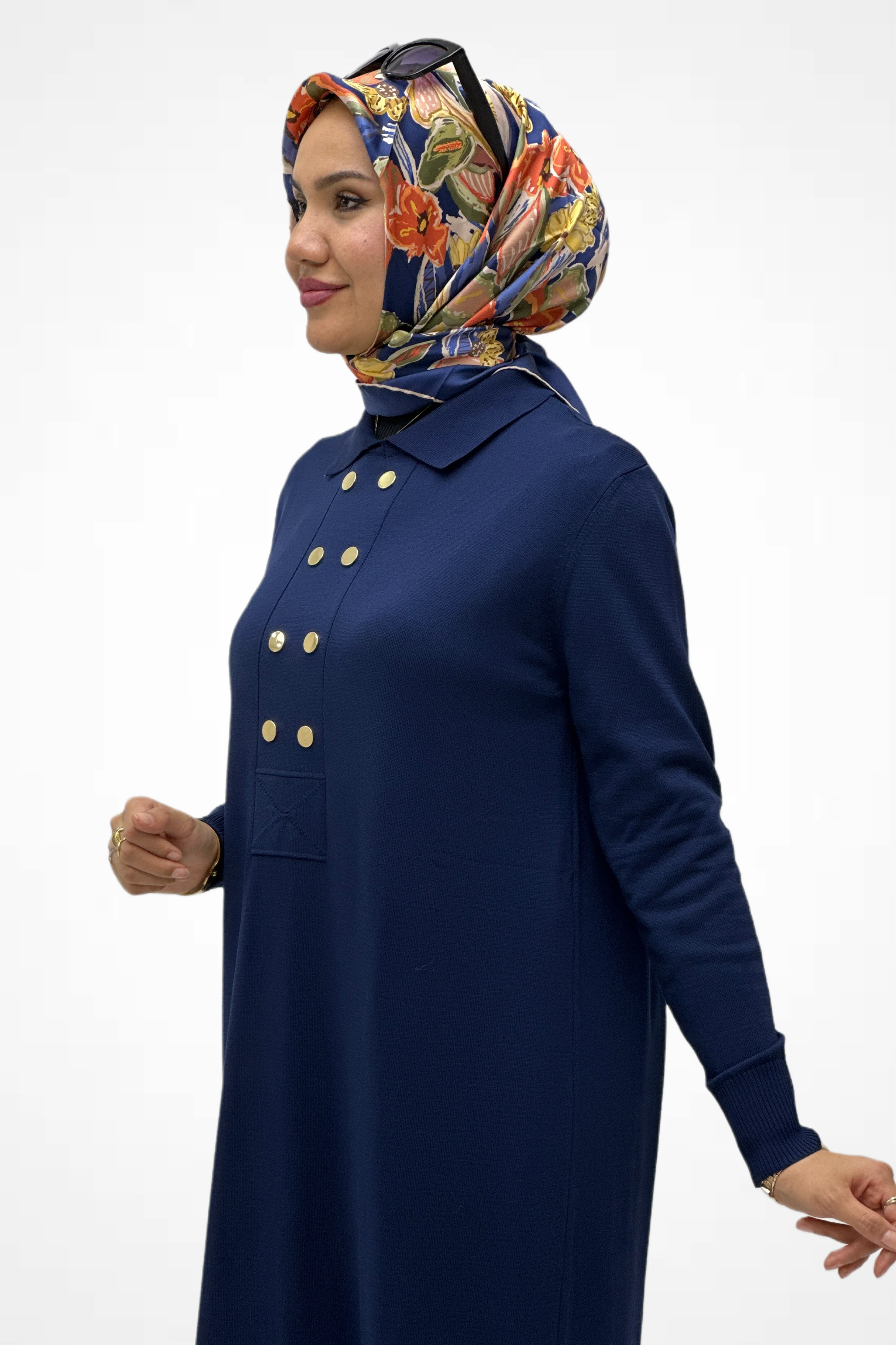  Polo Yaka Triko Elbise 2979