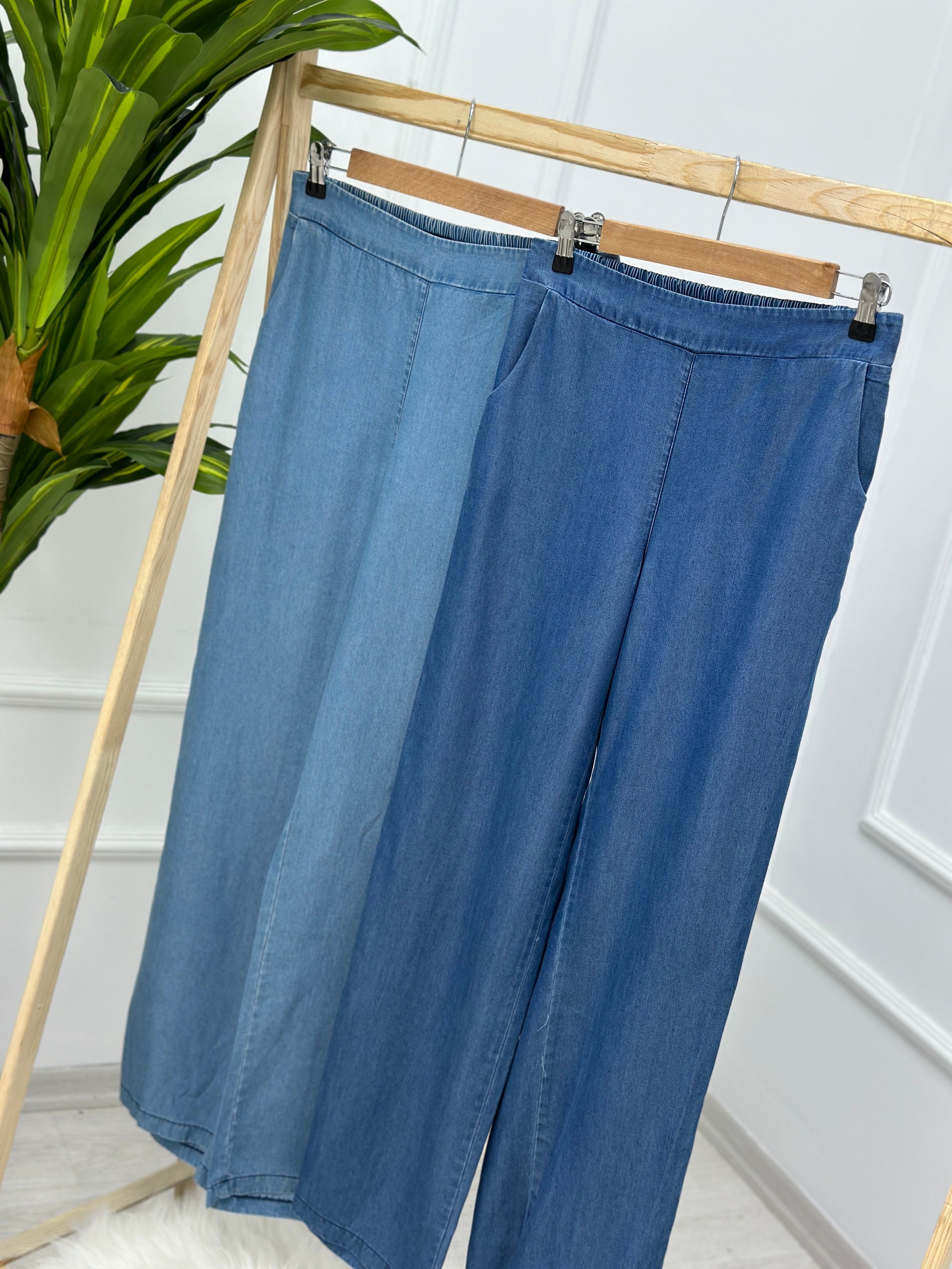 Beli Yarım Lastikli Bol Pantolon 5007