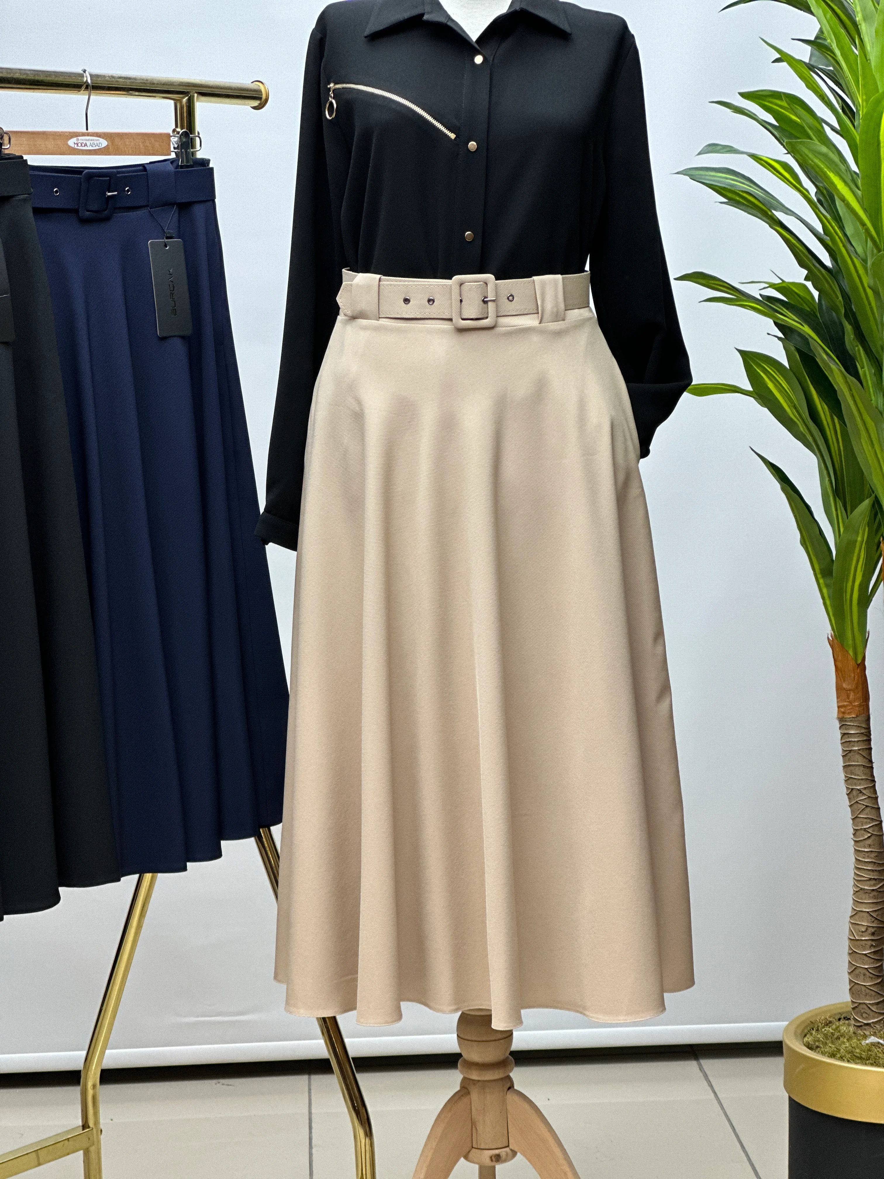 Kemerli Kloş Etek 457