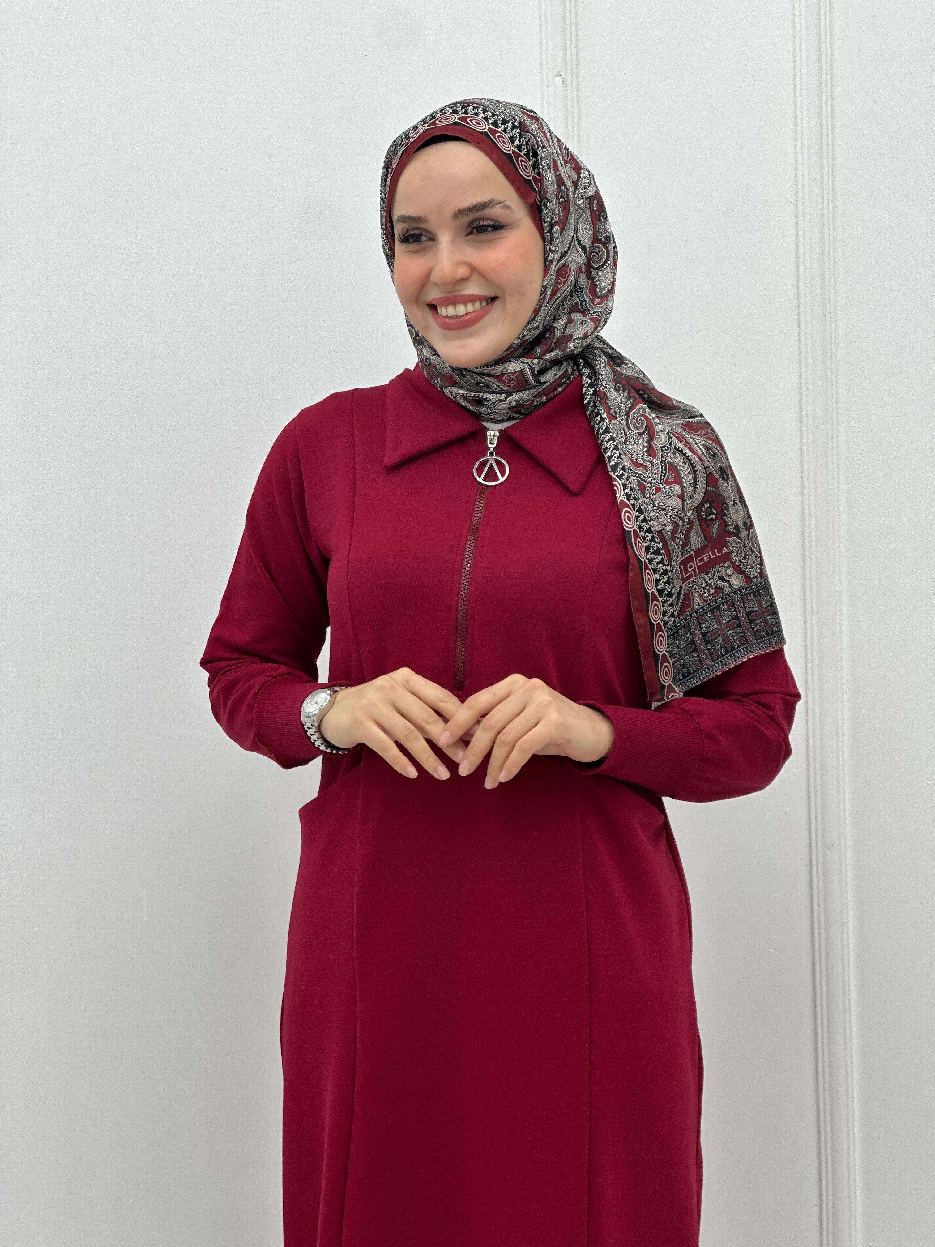 Cepli Fermuarlı Elbise 2224