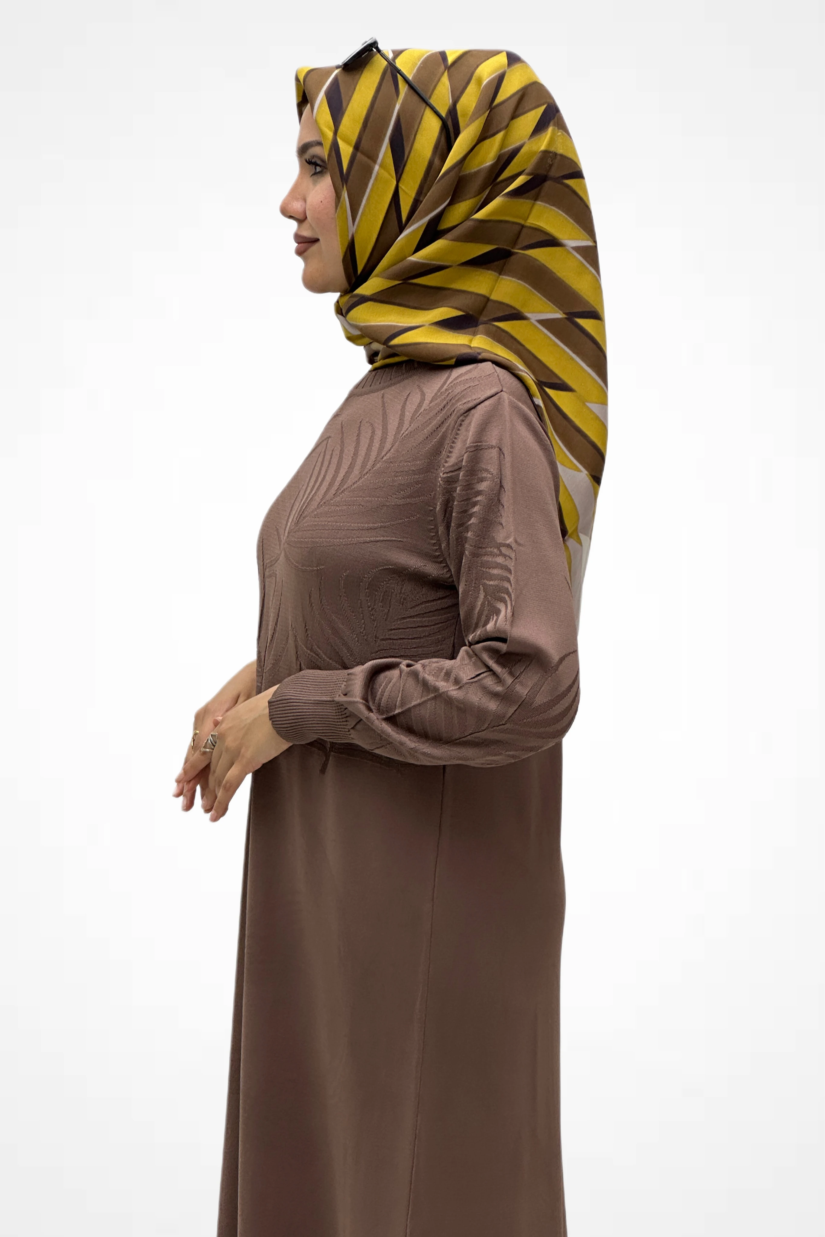 Desenli Uzun Merserize Tunik 35258