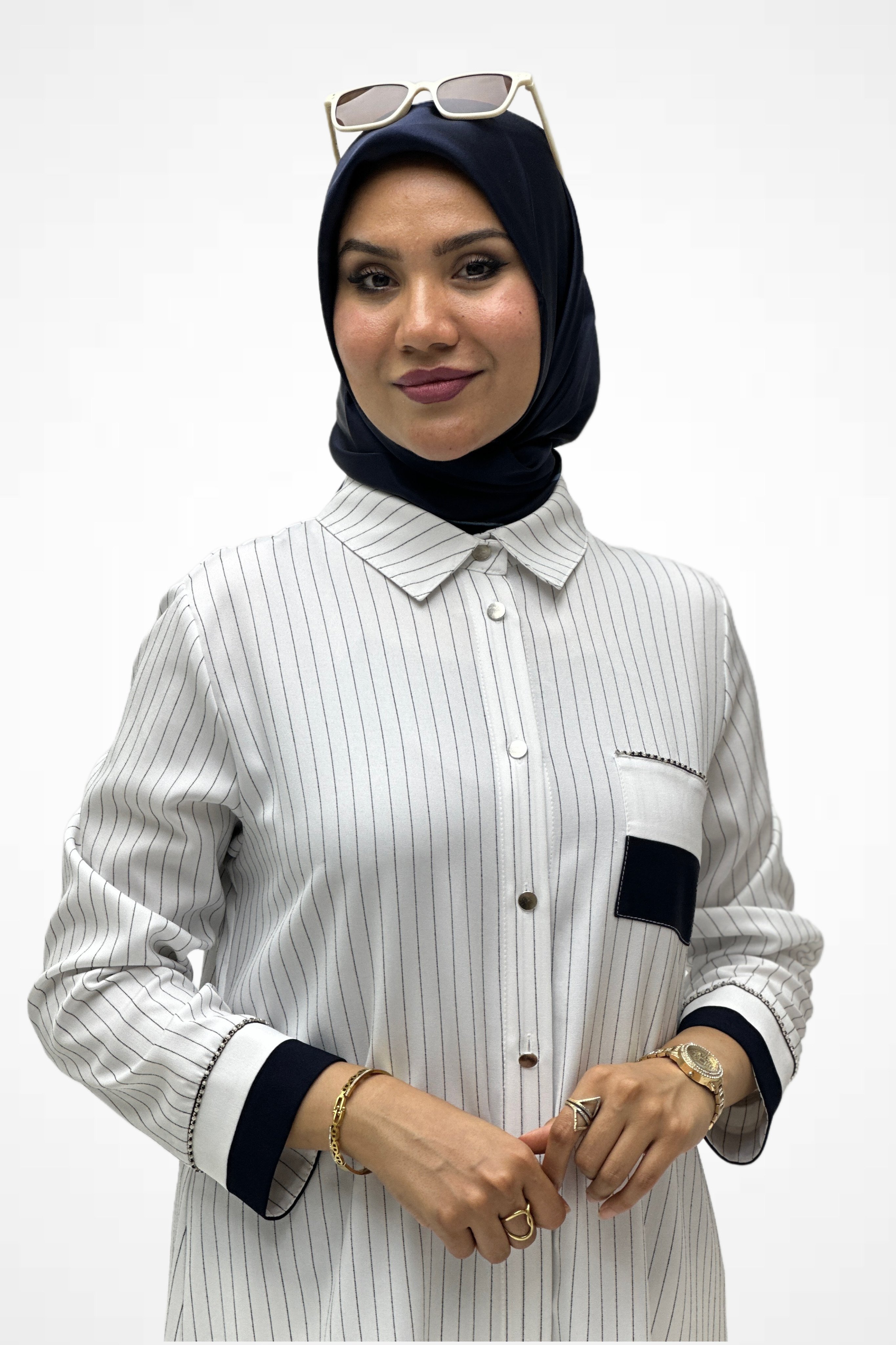Çizgili Taşlı Tunik 2926