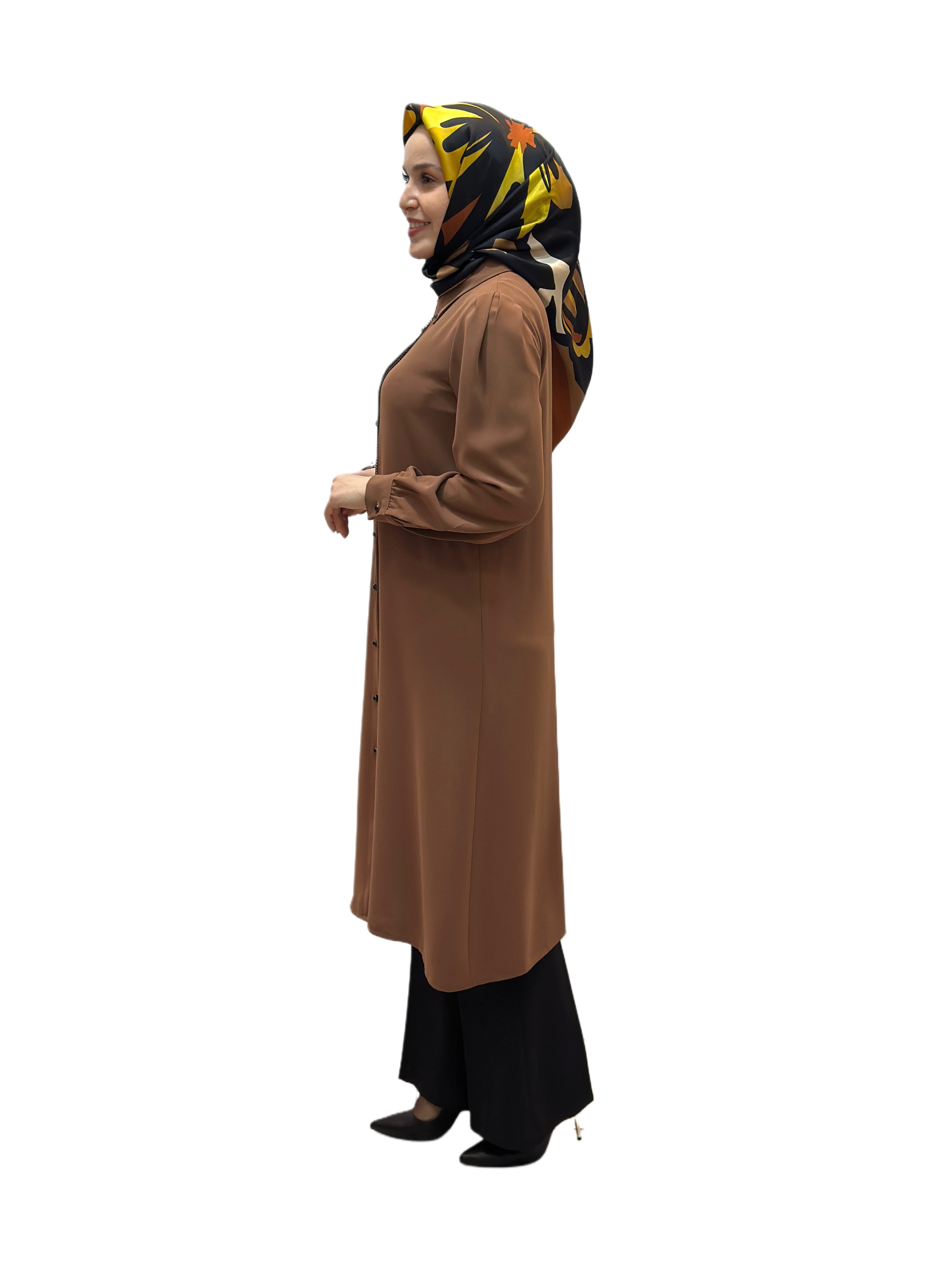 Yakası Zincirli Tunik A4661