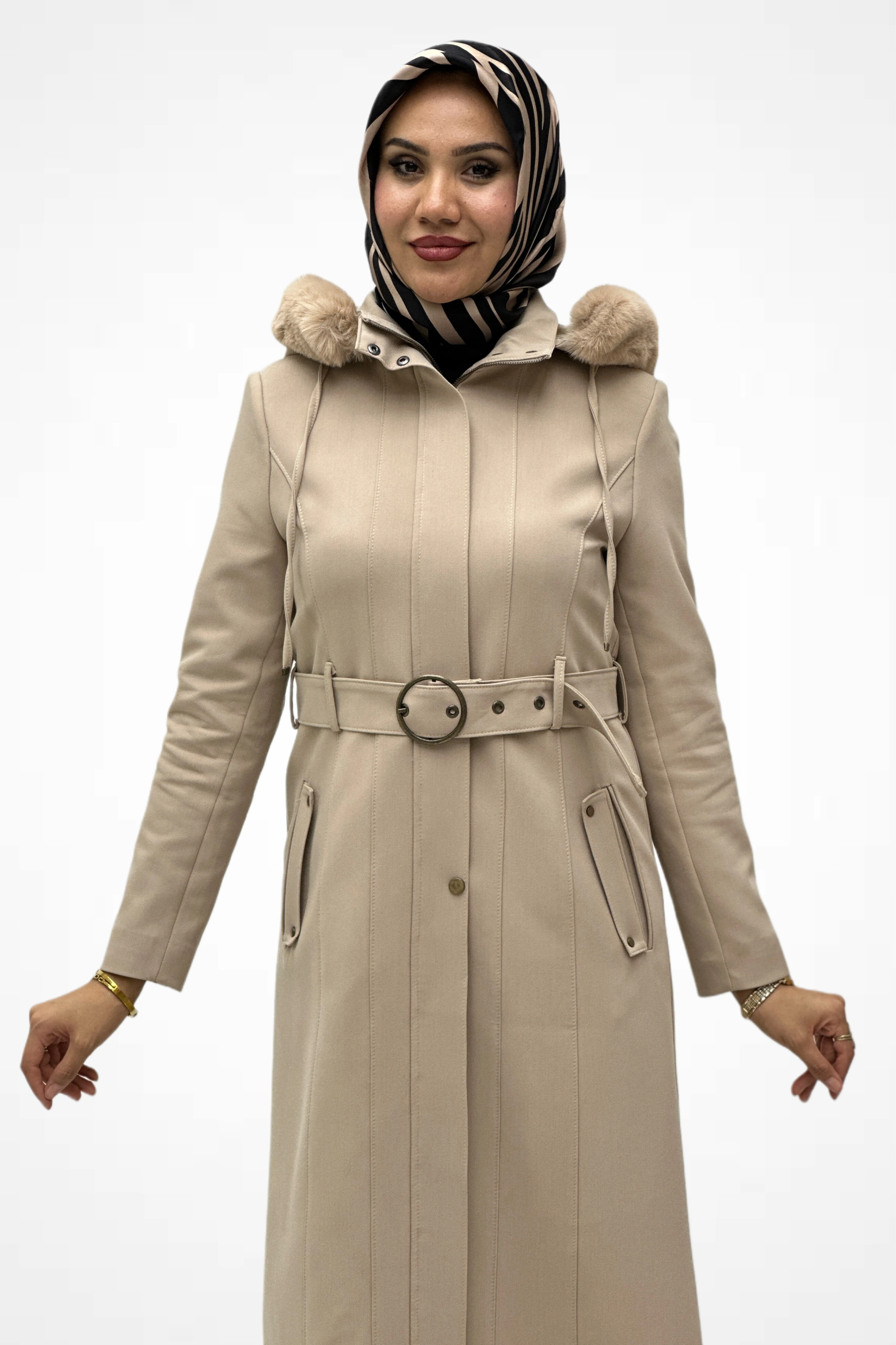 Kürk Kapşonlu Kap 139862