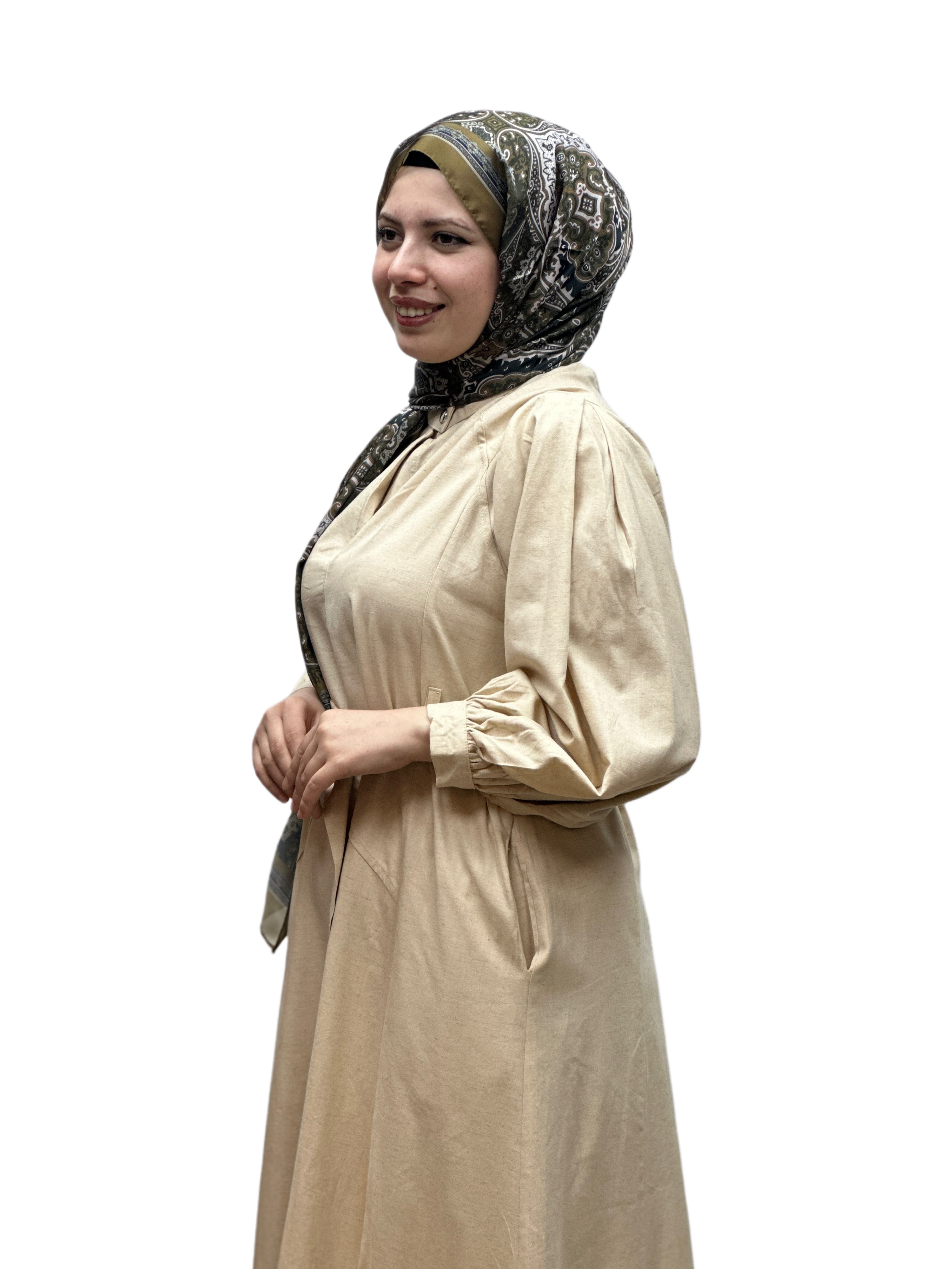Yaka Dikişli Elbise A6532