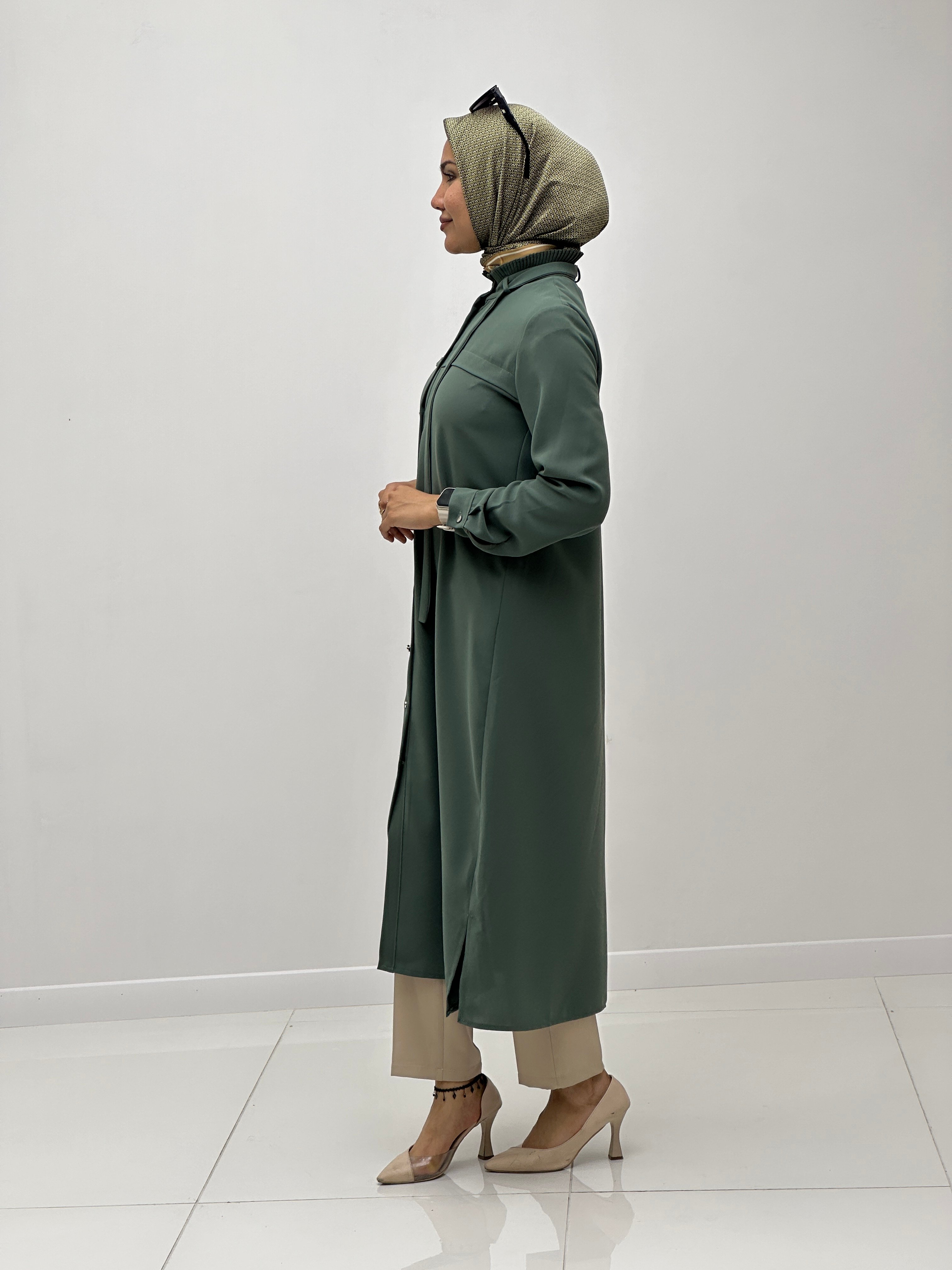 Yaka Piliseli Tunik A4899