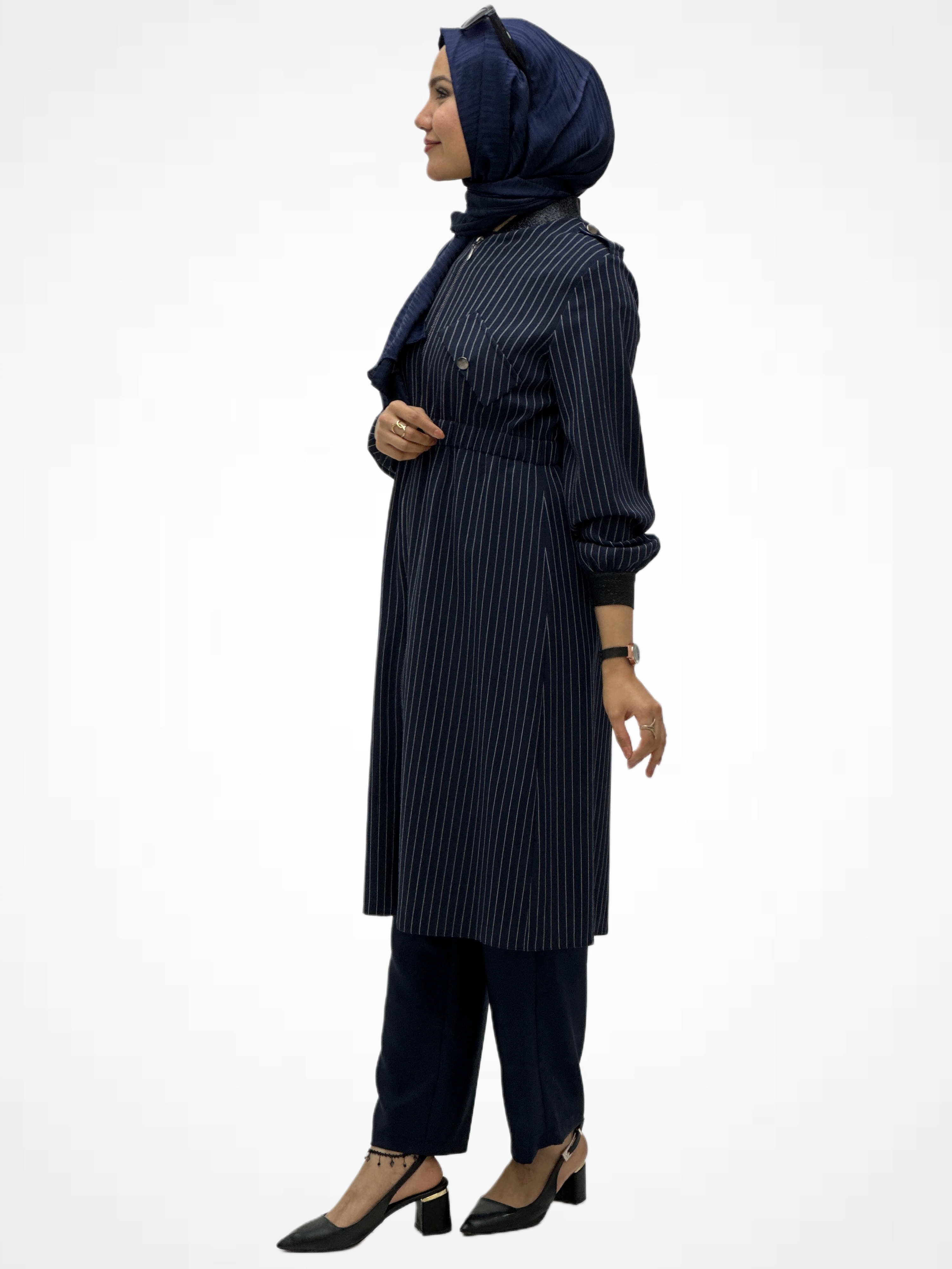 Çizgili Beli Lastikli Takım 6123