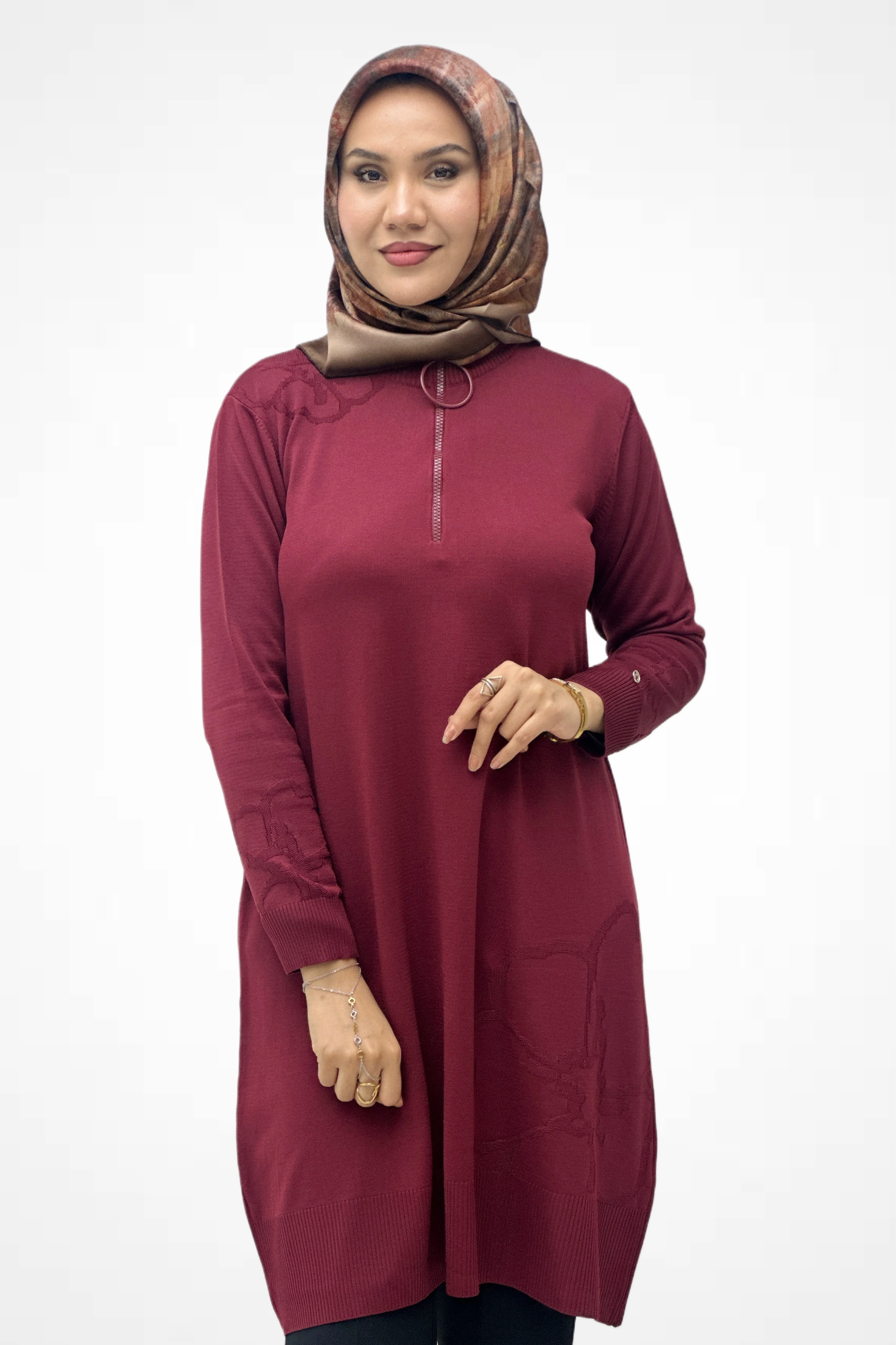 Trend Gonca Desenli Tunik 25KTD4111