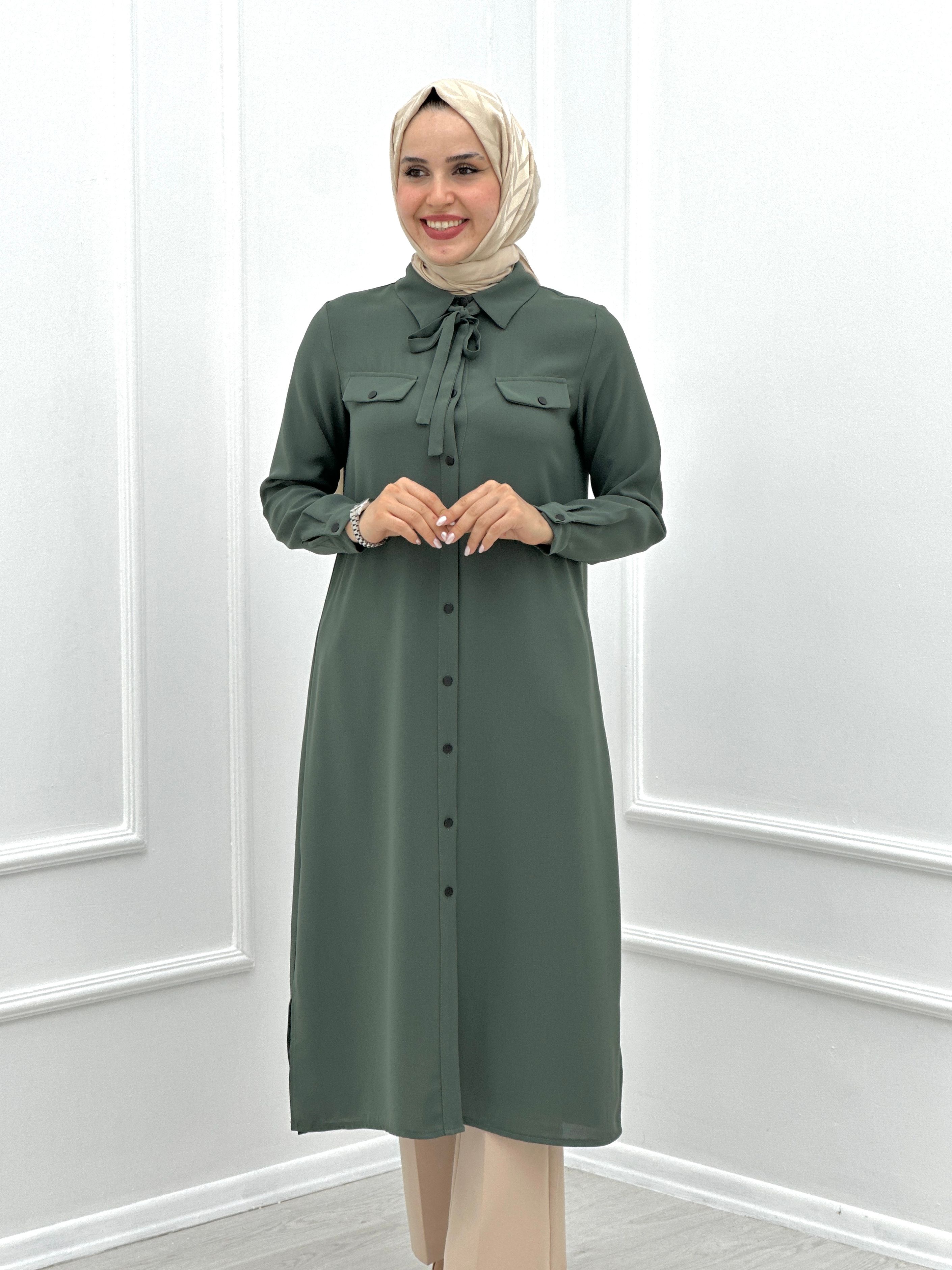 Siyah Düğmeli Tunik A4763