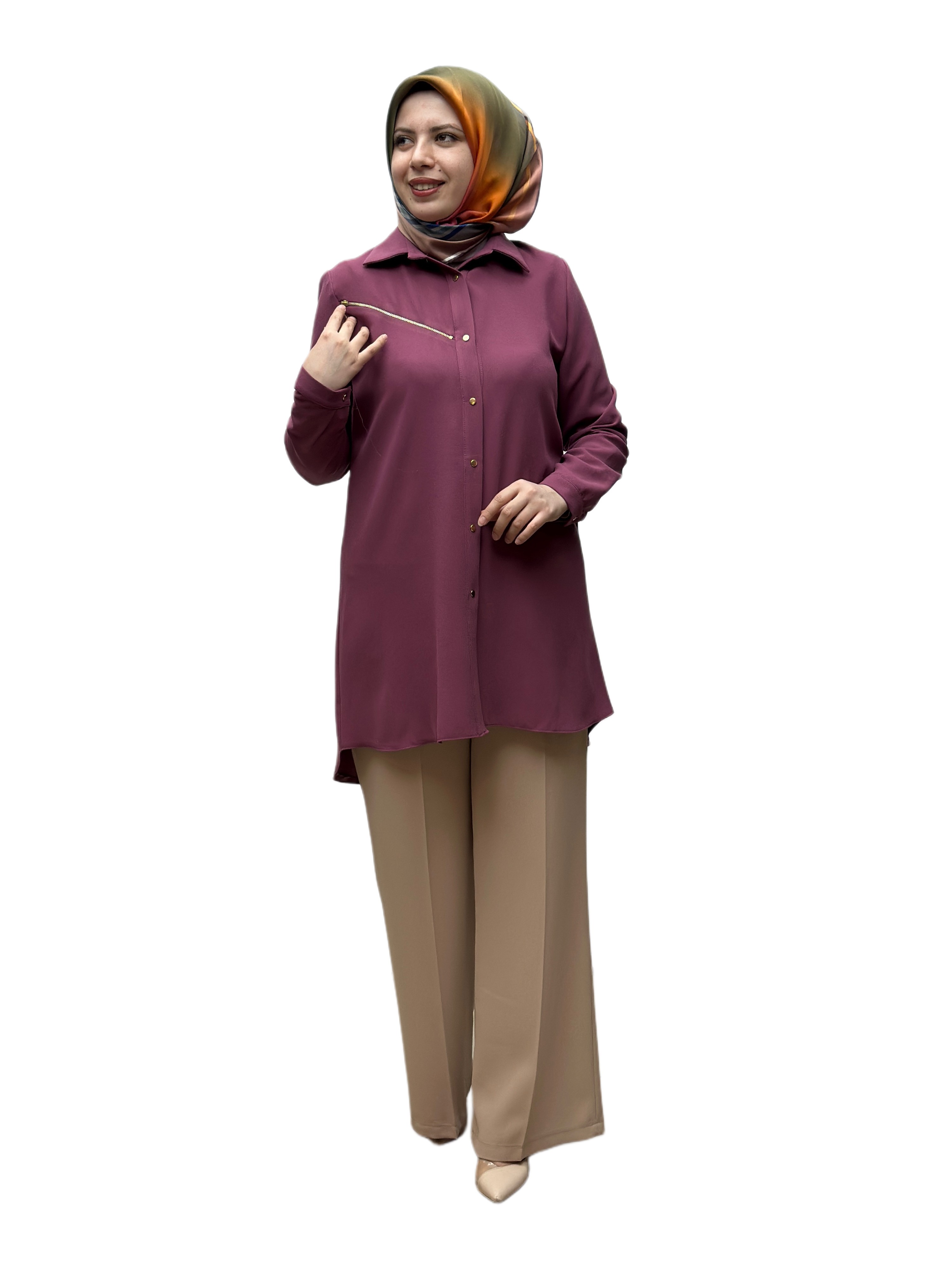 Fermuarlı Tunik A1584