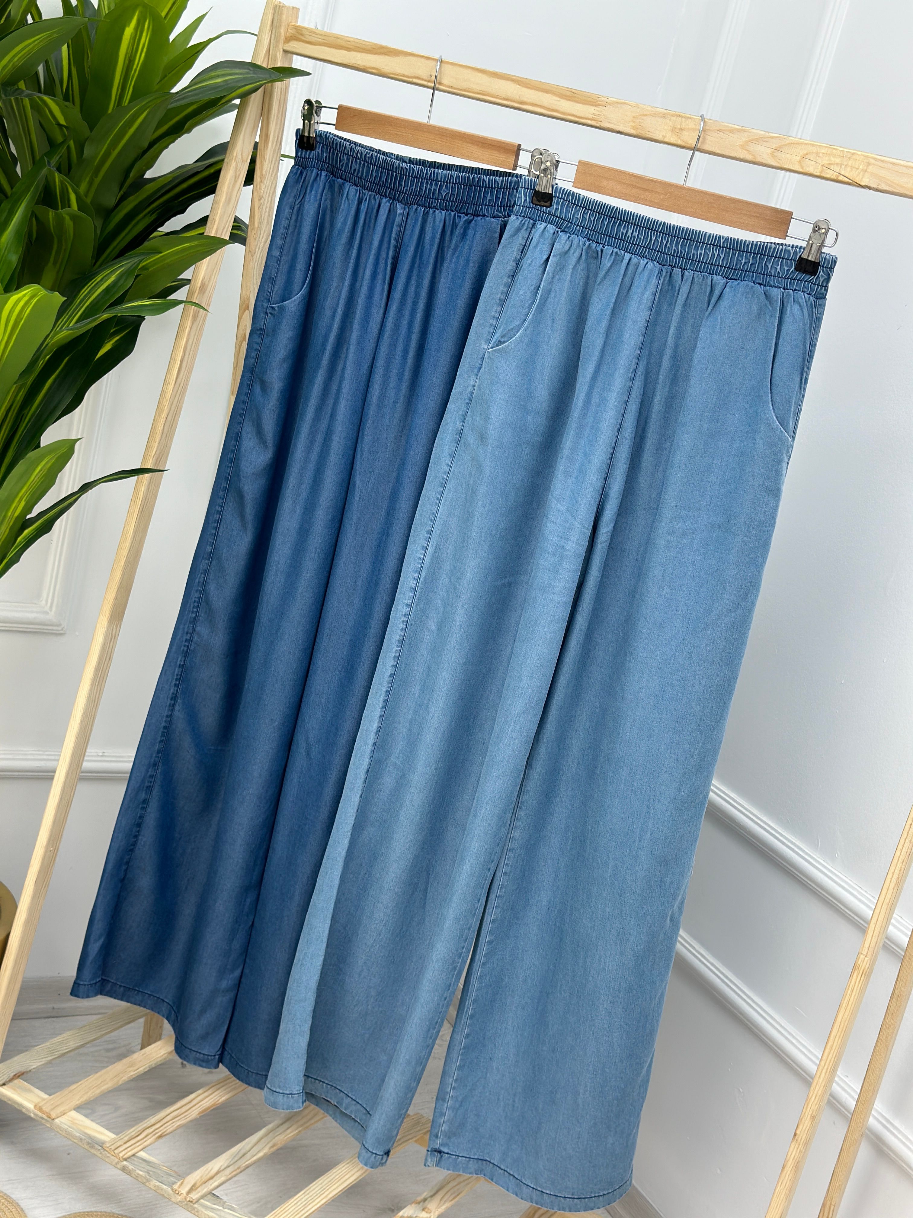 Tensel Bol Paça Kot Pantolon 5008