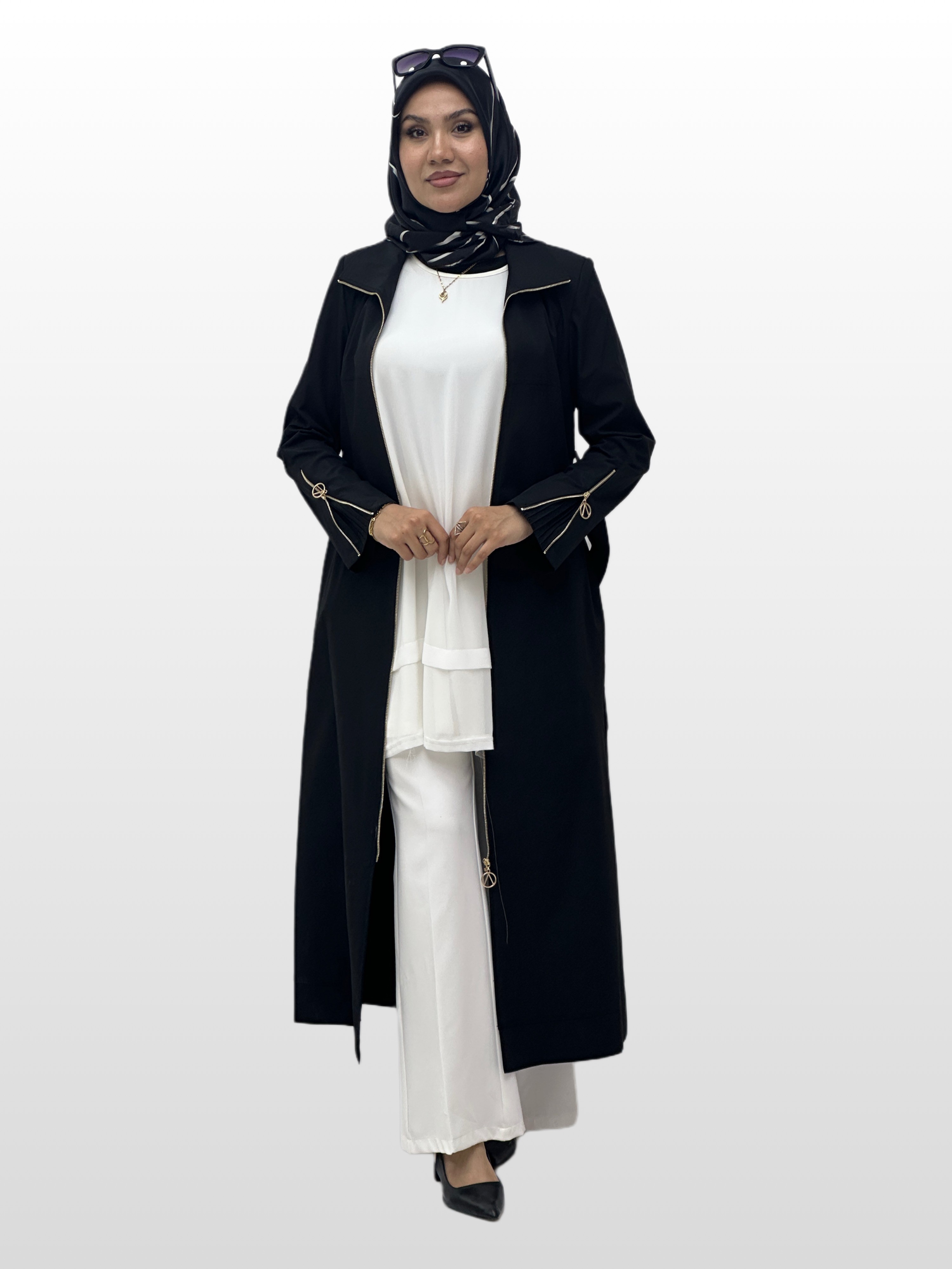 Manşeti Fermuarlı Trenç TK375