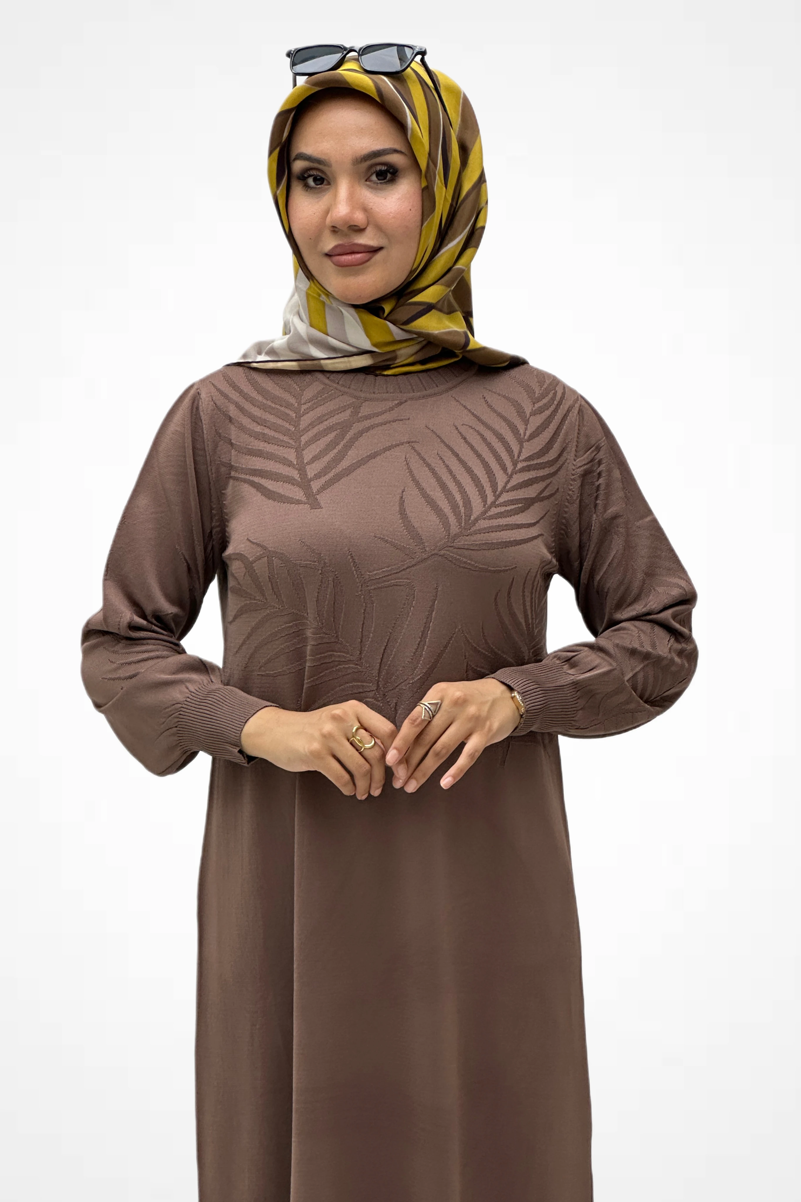 Desenli Uzun Merserize Tunik 35258