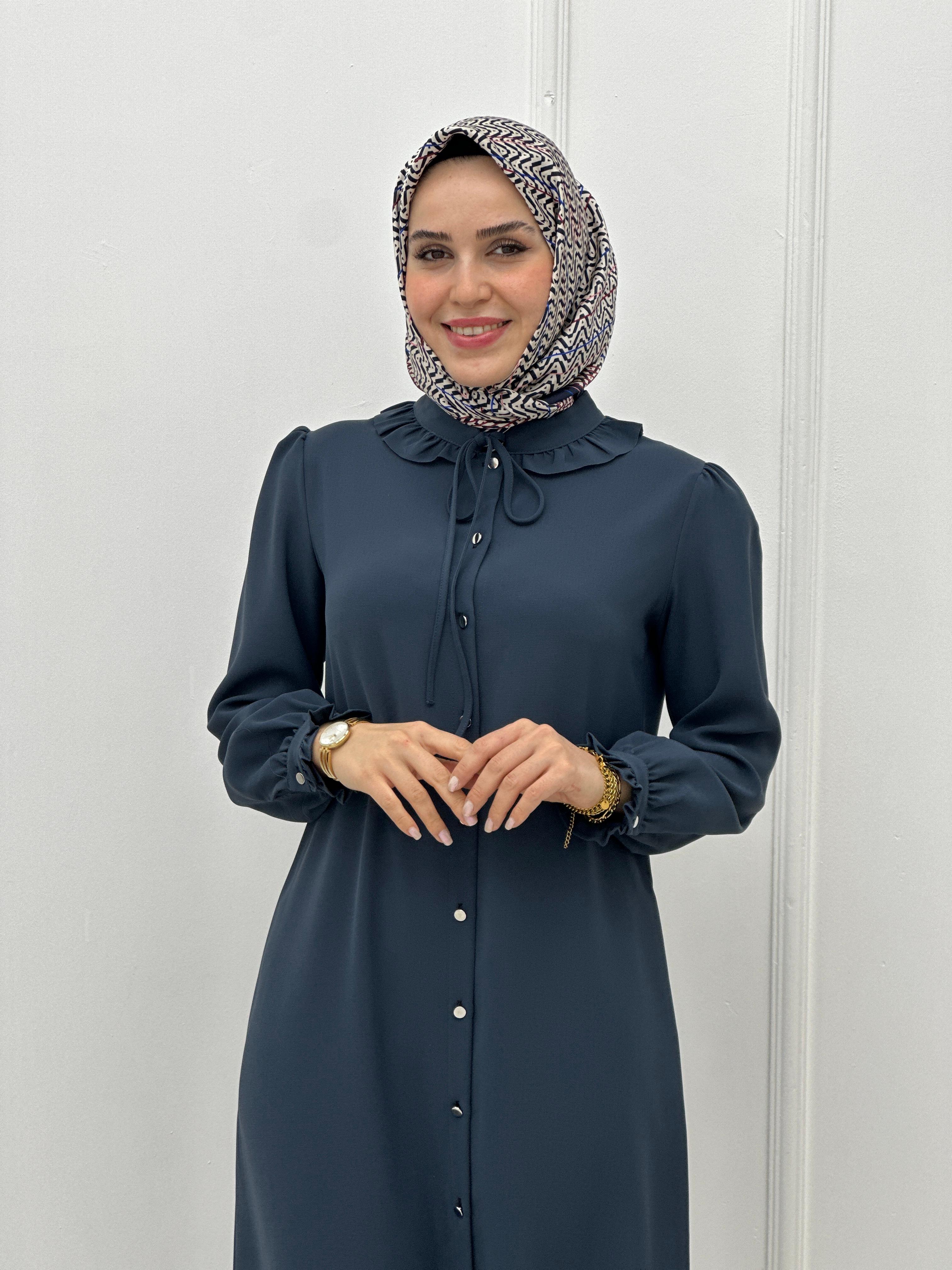 Yaka fırfırlı tunik a4808