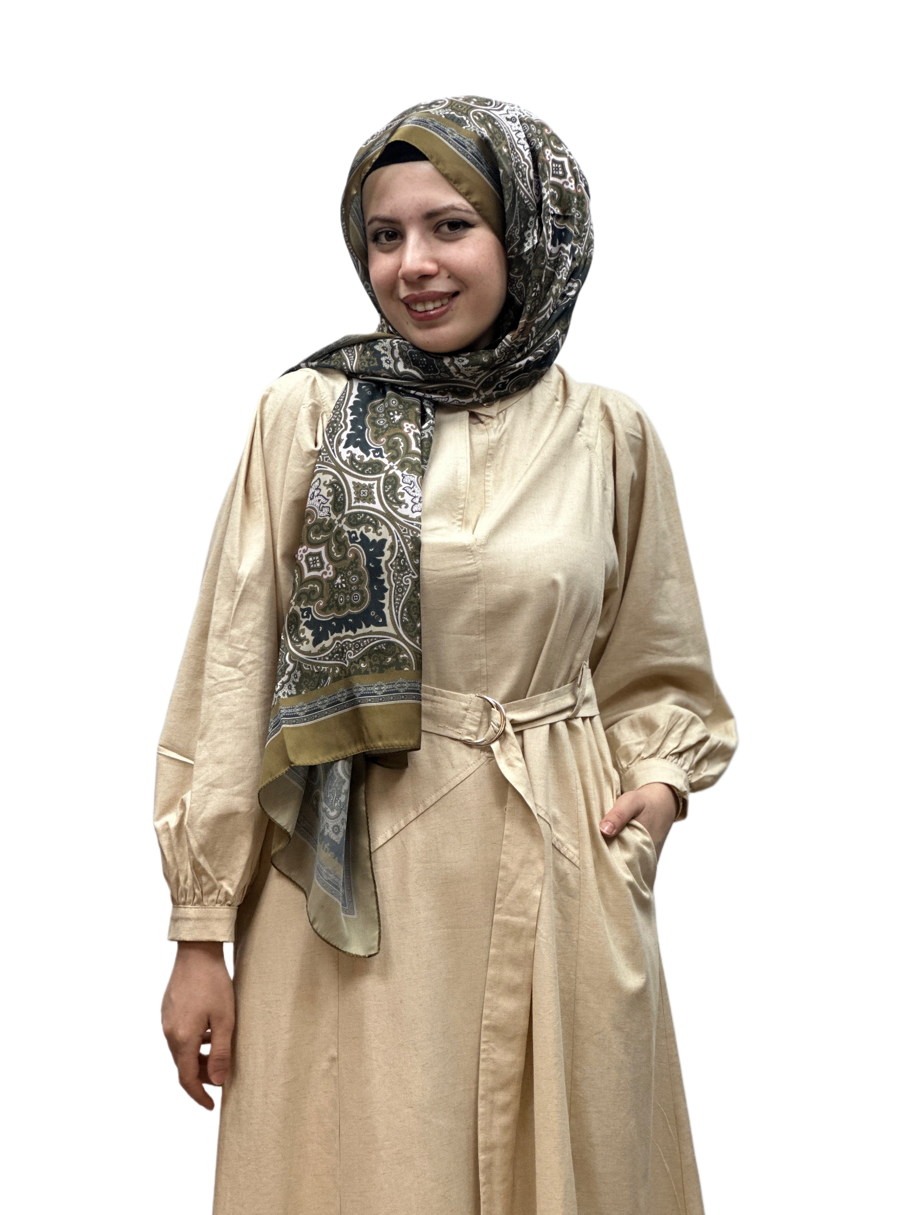 Yaka Dikişli Elbise A6532