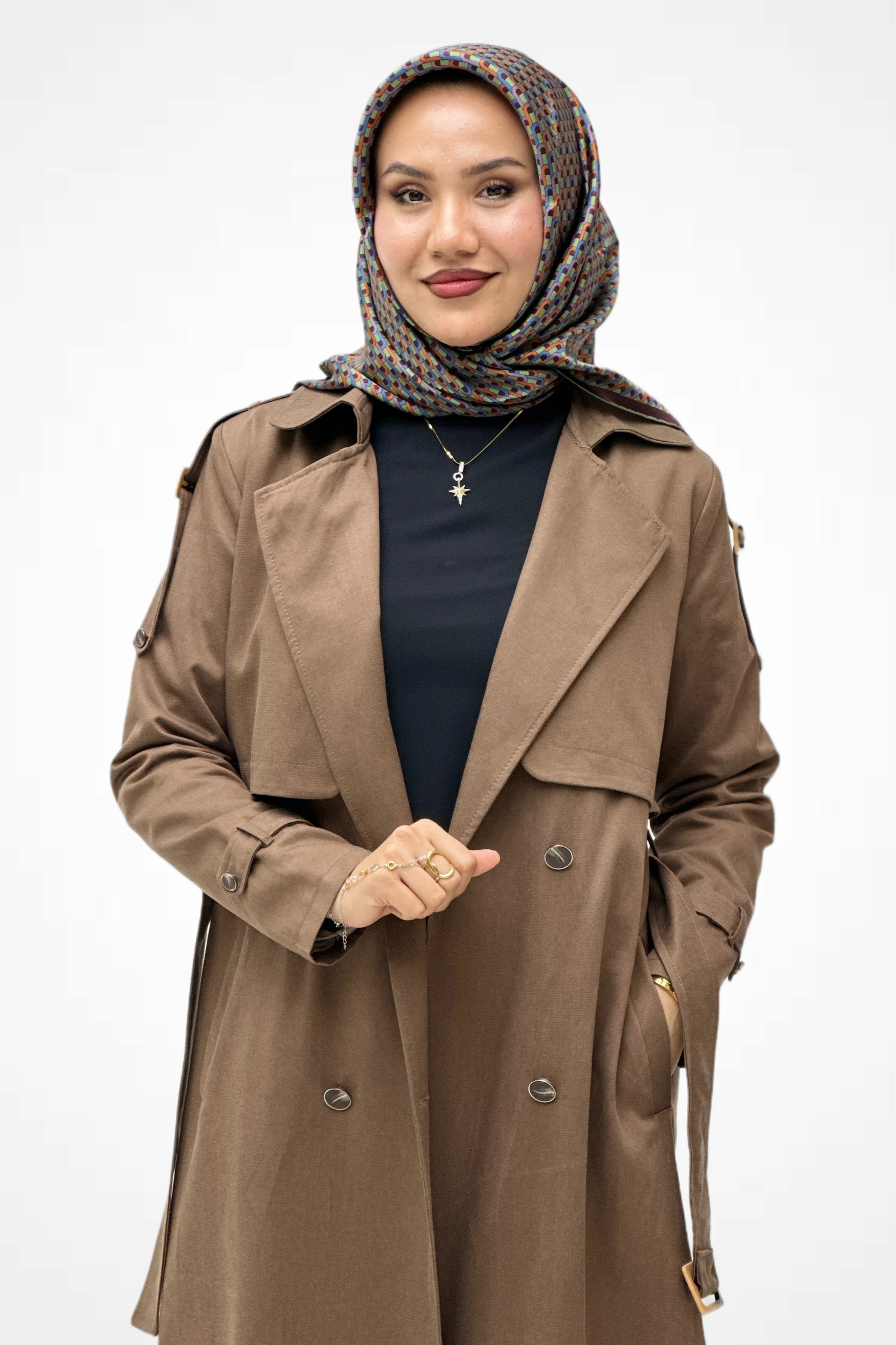 Omuz Apolet Detaylı Trenç 2260