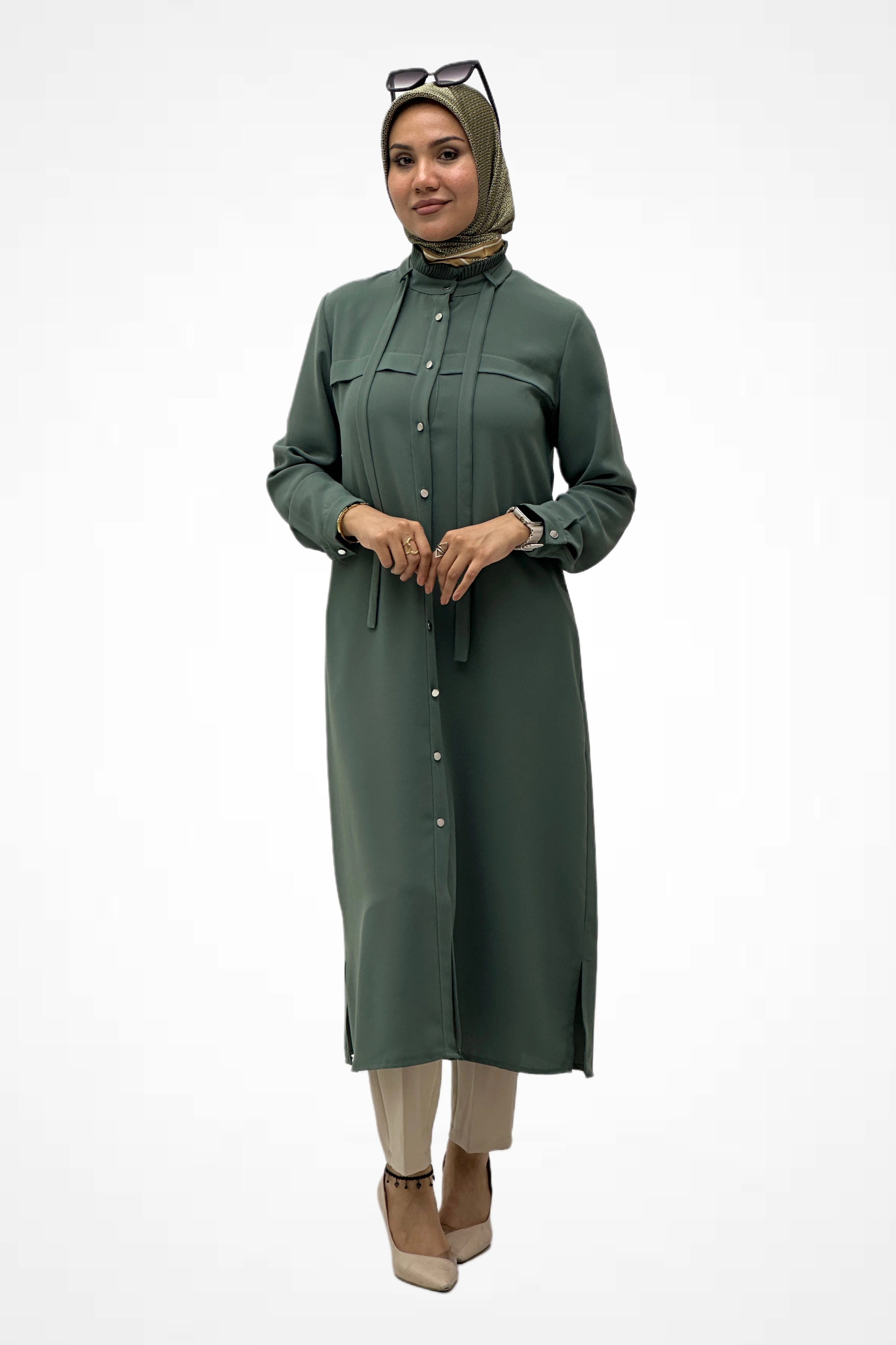 Yaka Piliseli Tunik A4899