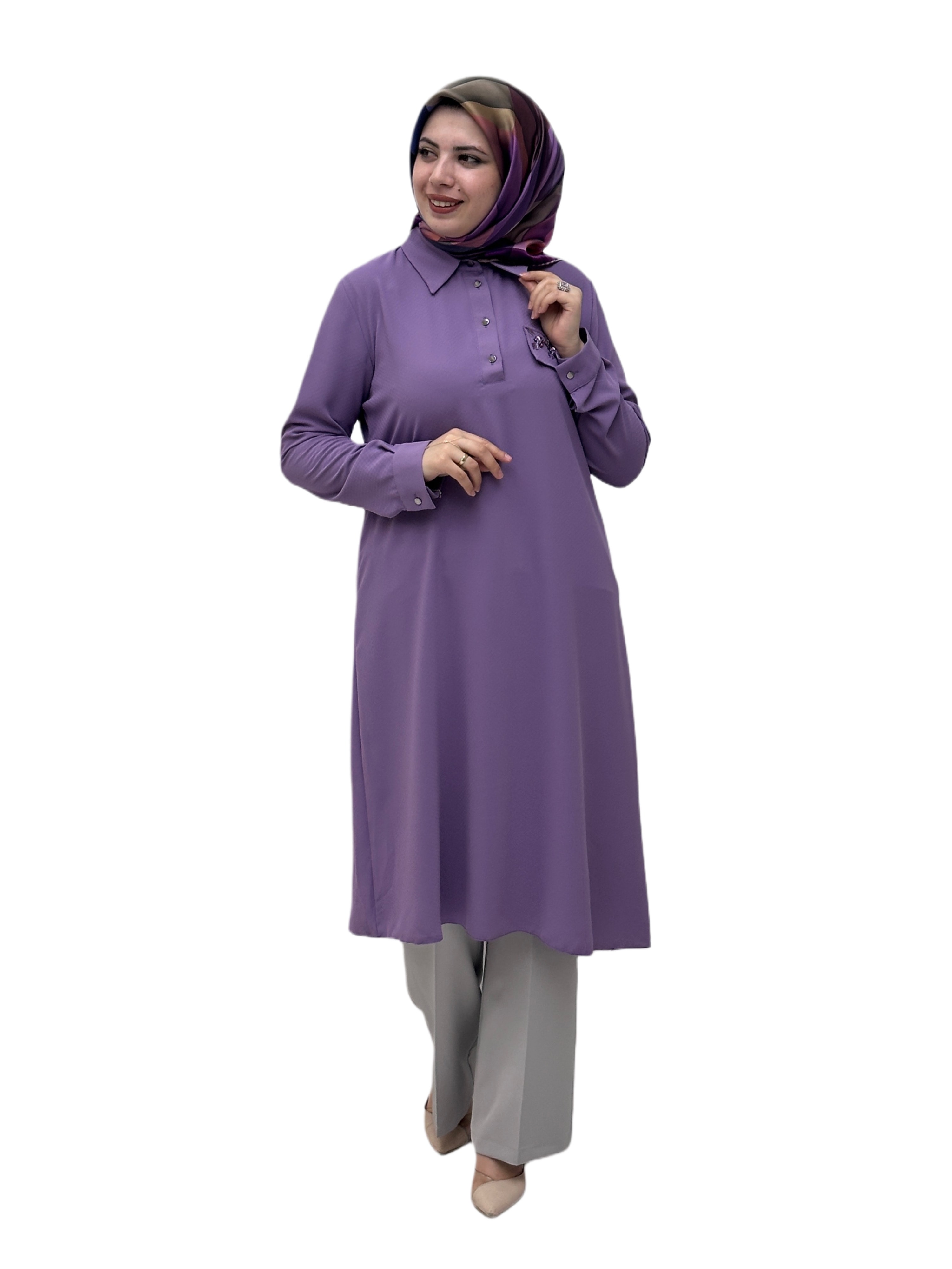 İşlemeli Tunik 2101
