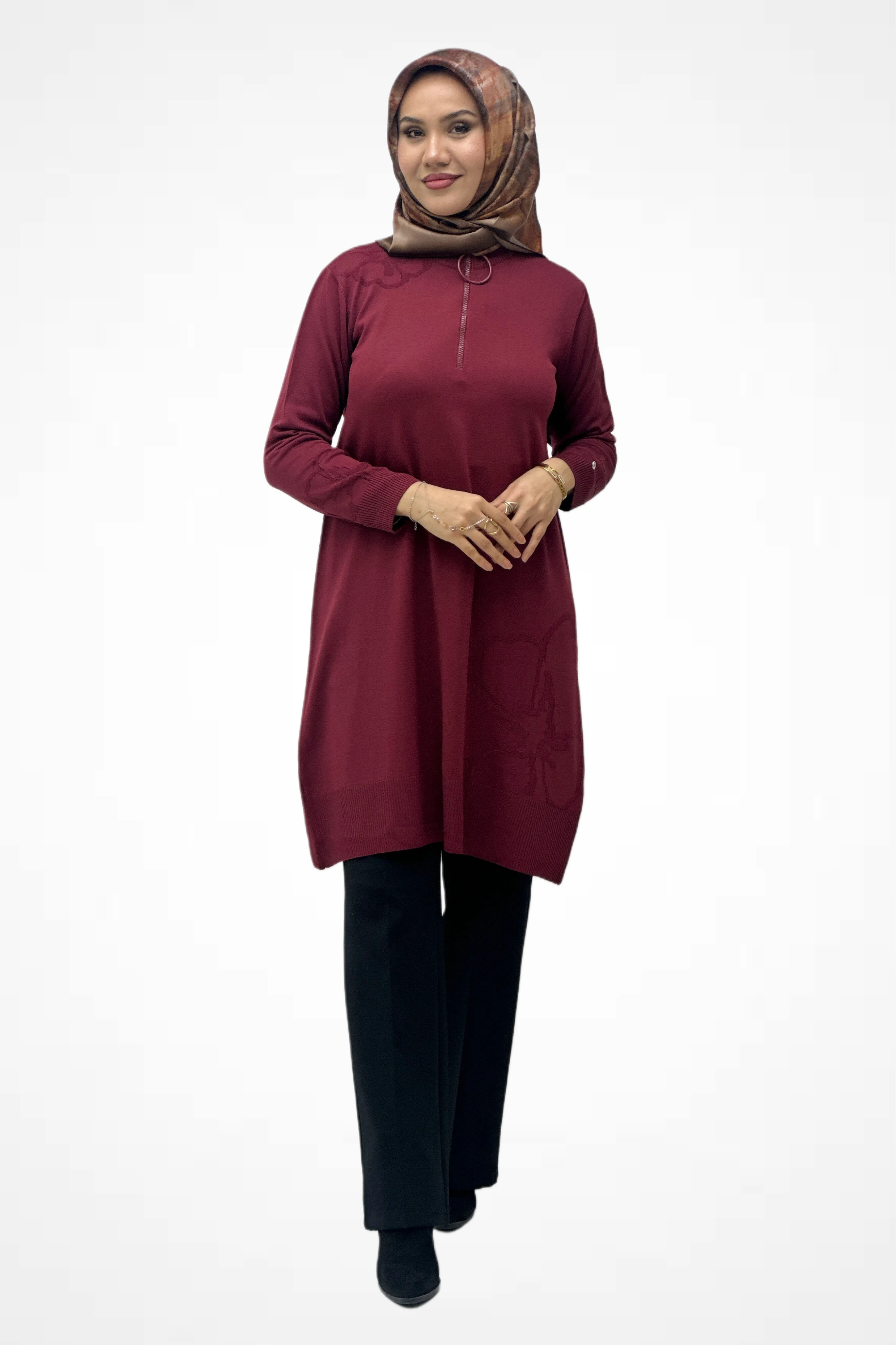 Trend Gonca Desenli Tunik 25KTD4111