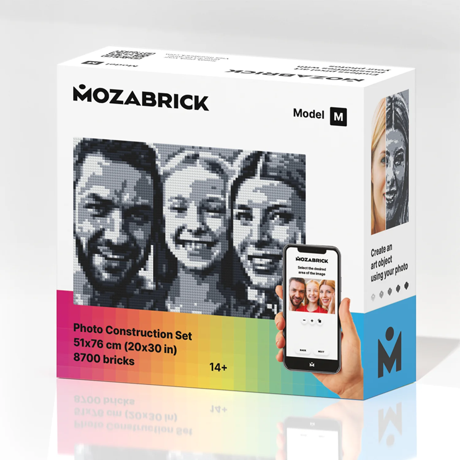 Mozabrick Foto Costruttore – Trasforma Le Tue Foto In Mosaici Pixel Art Con Mattoncini, Gioco Creativo Regalo Personalizzato, Scegli Tra Classico Bianco/Nero O Colorato