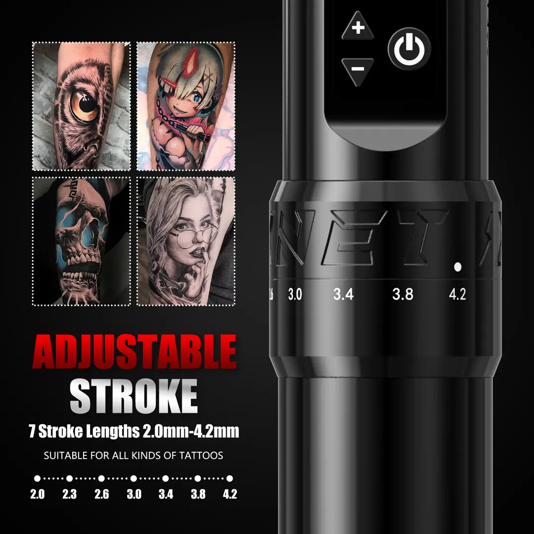 XNET T1 4.2mm Stroke 2400 Mah Wireless Tattoo Machine By AMBITION
