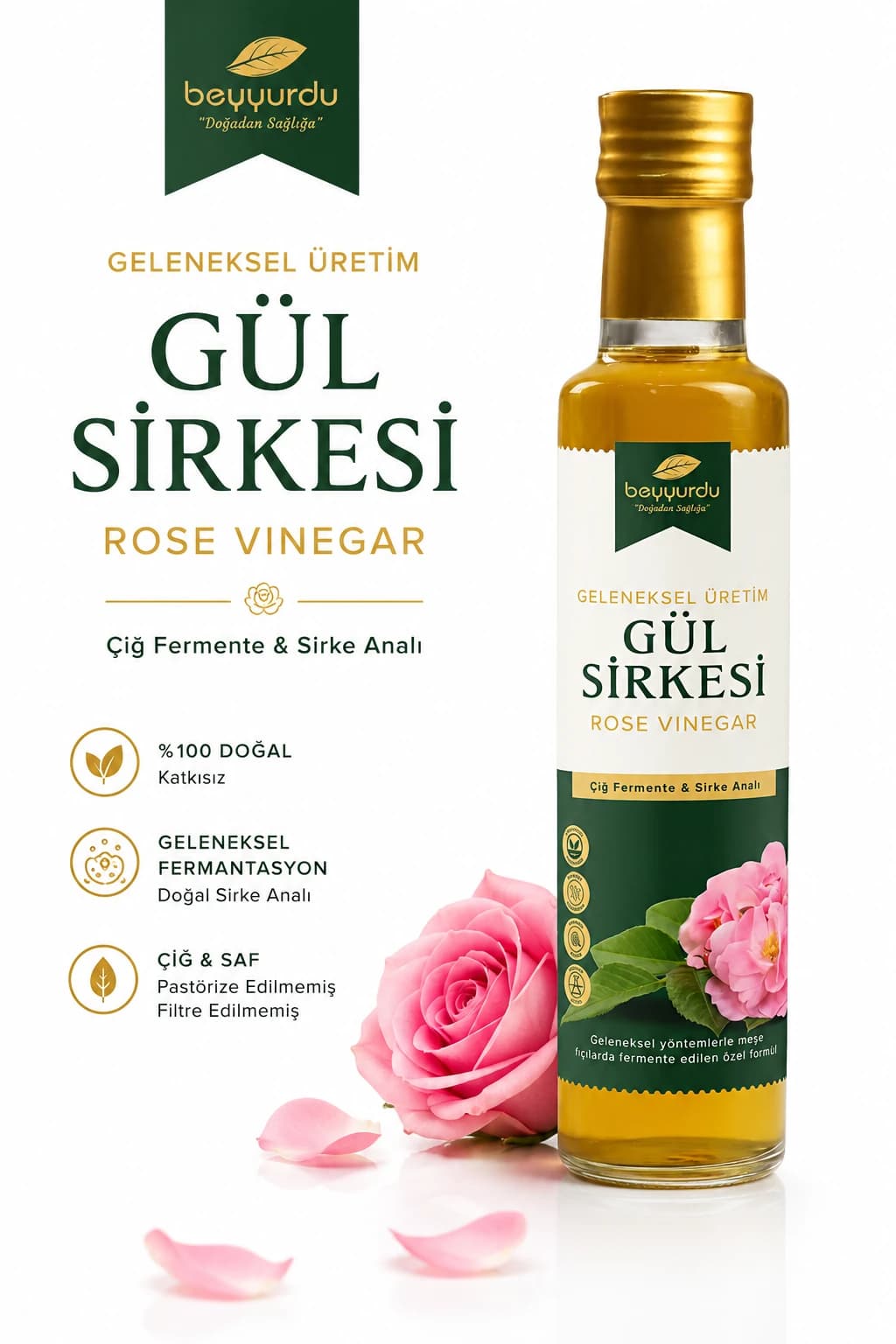 Çiçeksi hammadde ile asetik dönüşümün buluştuğu gül sirkesi kültürü, gülü yeni bir sofra bağlamında anlatır.