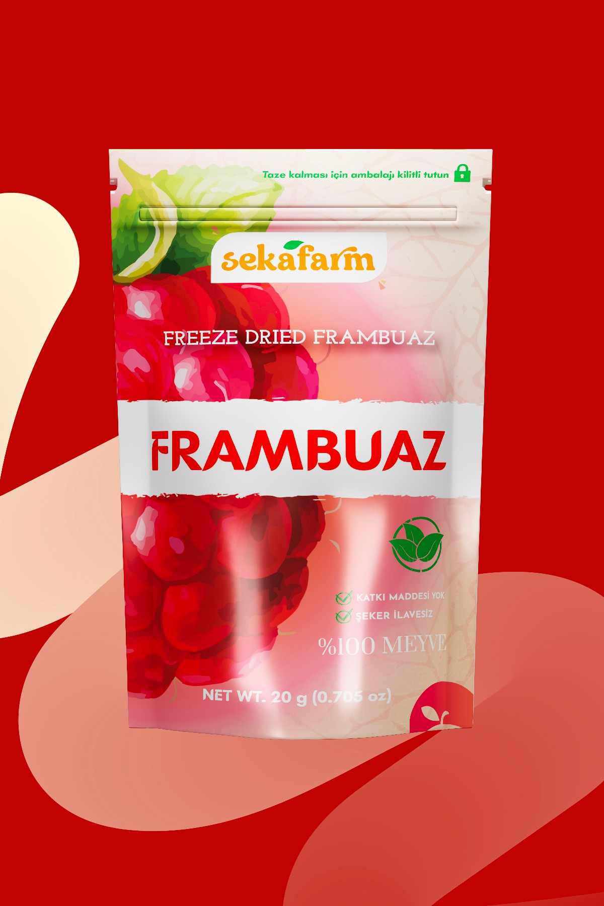 Dondurularak Kurutulmuş Frambuaz 20 Gr
