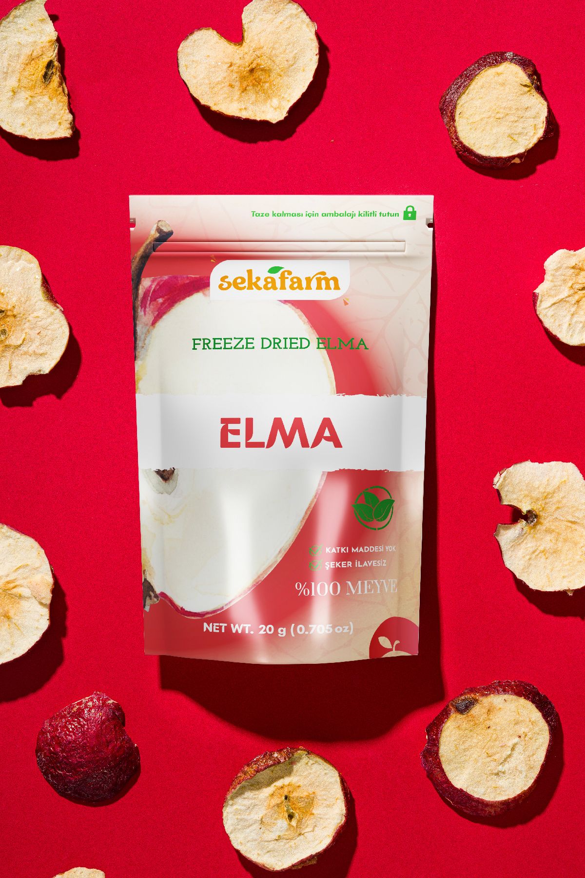 Dondurularak Kurutulmuş Elma 20 Gr