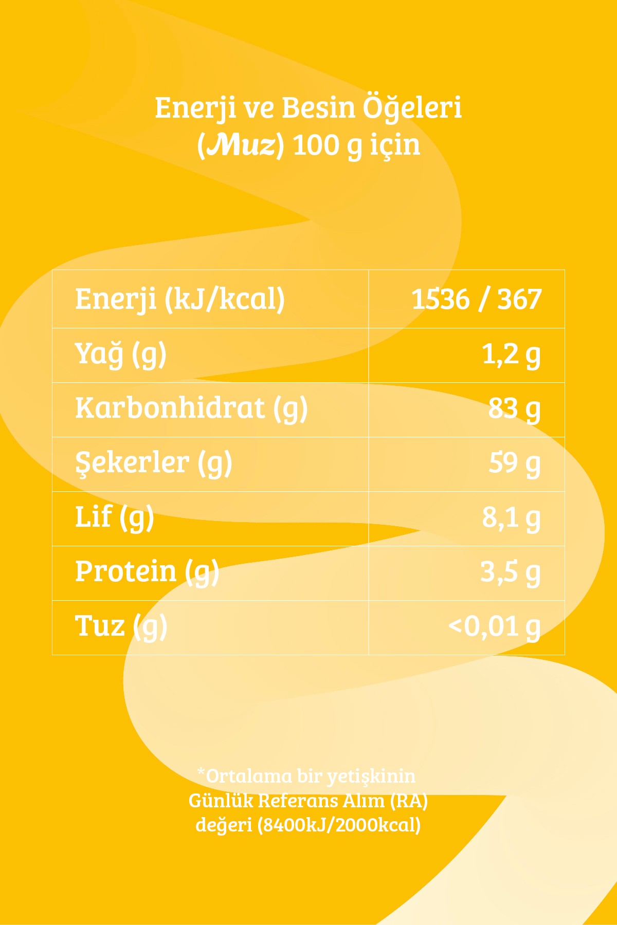 Dondurularak Kurutulmuş Muz 30 Gr