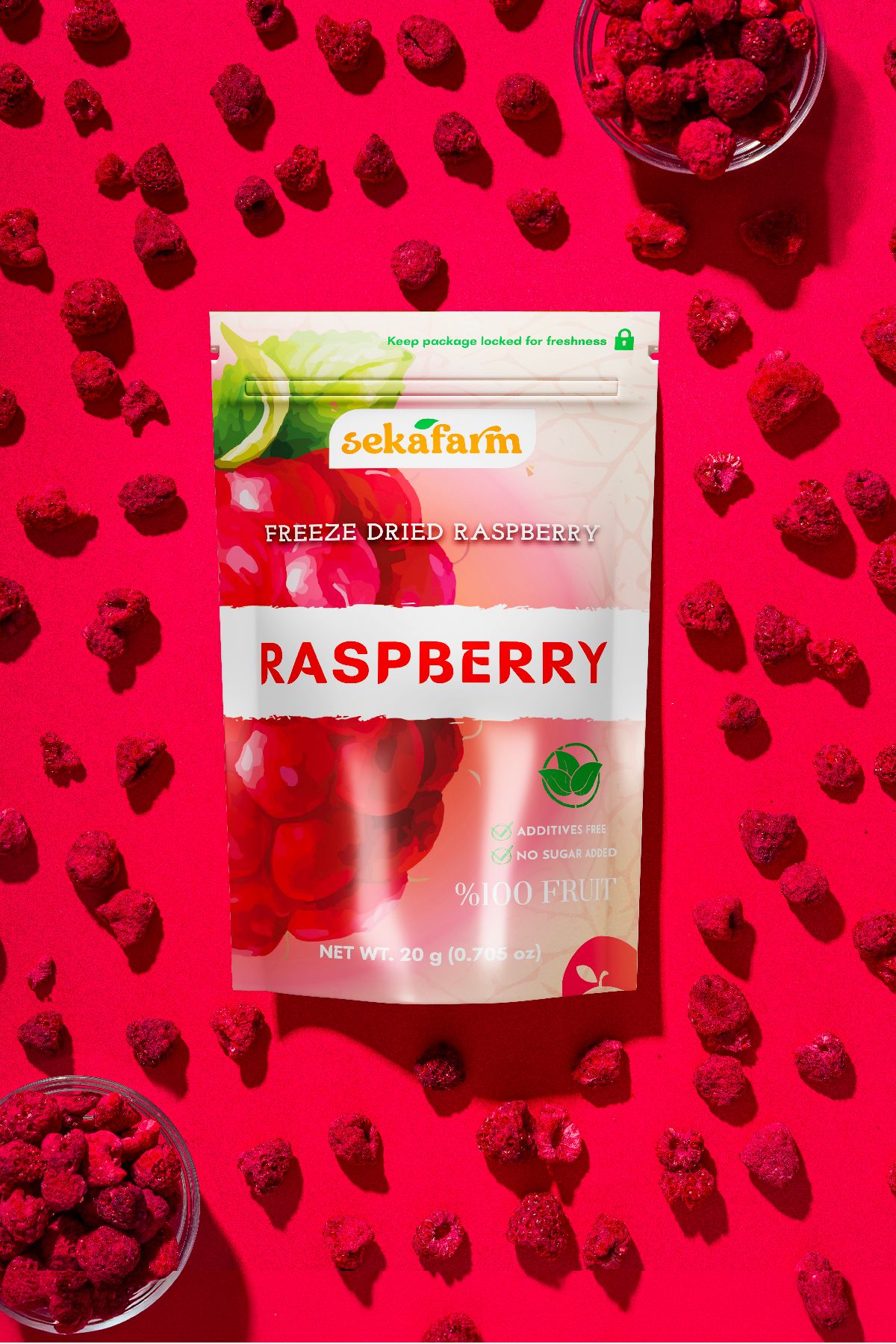 Dondurularak Kurutulmuş Frambuaz 20 Gr