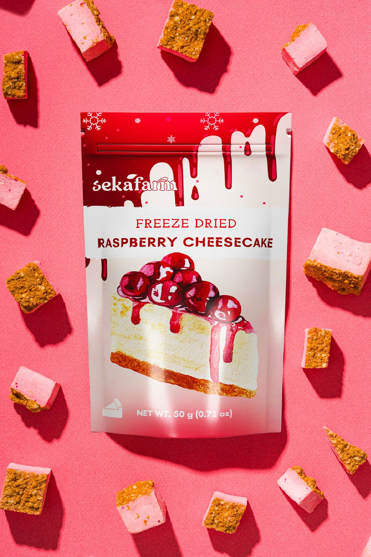 Dondurularak Kurutulmuş Ahududu Cheesecake 50 Gr