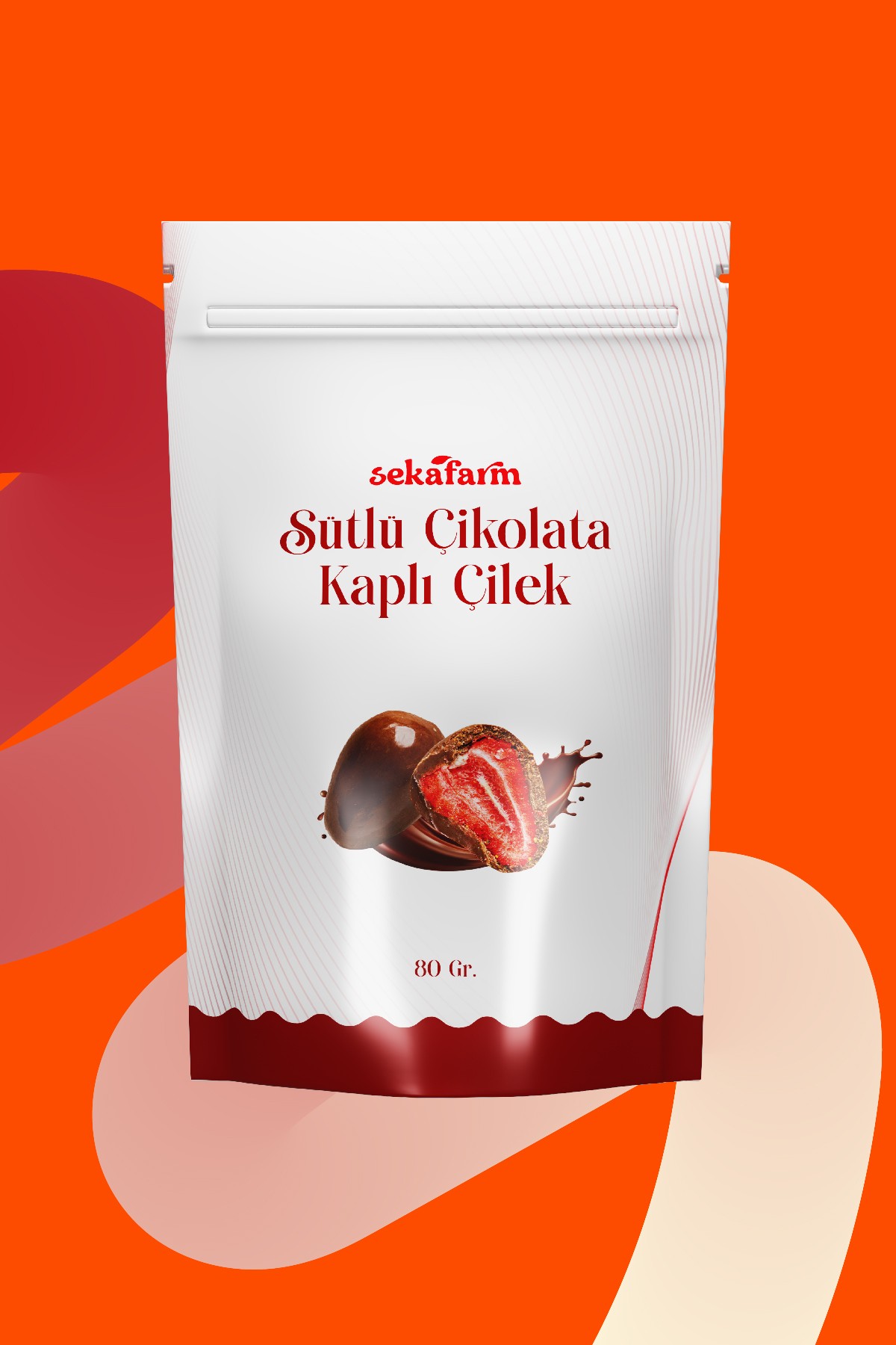 Sütlü Çikolata Kaplı Çilek 80 Gr