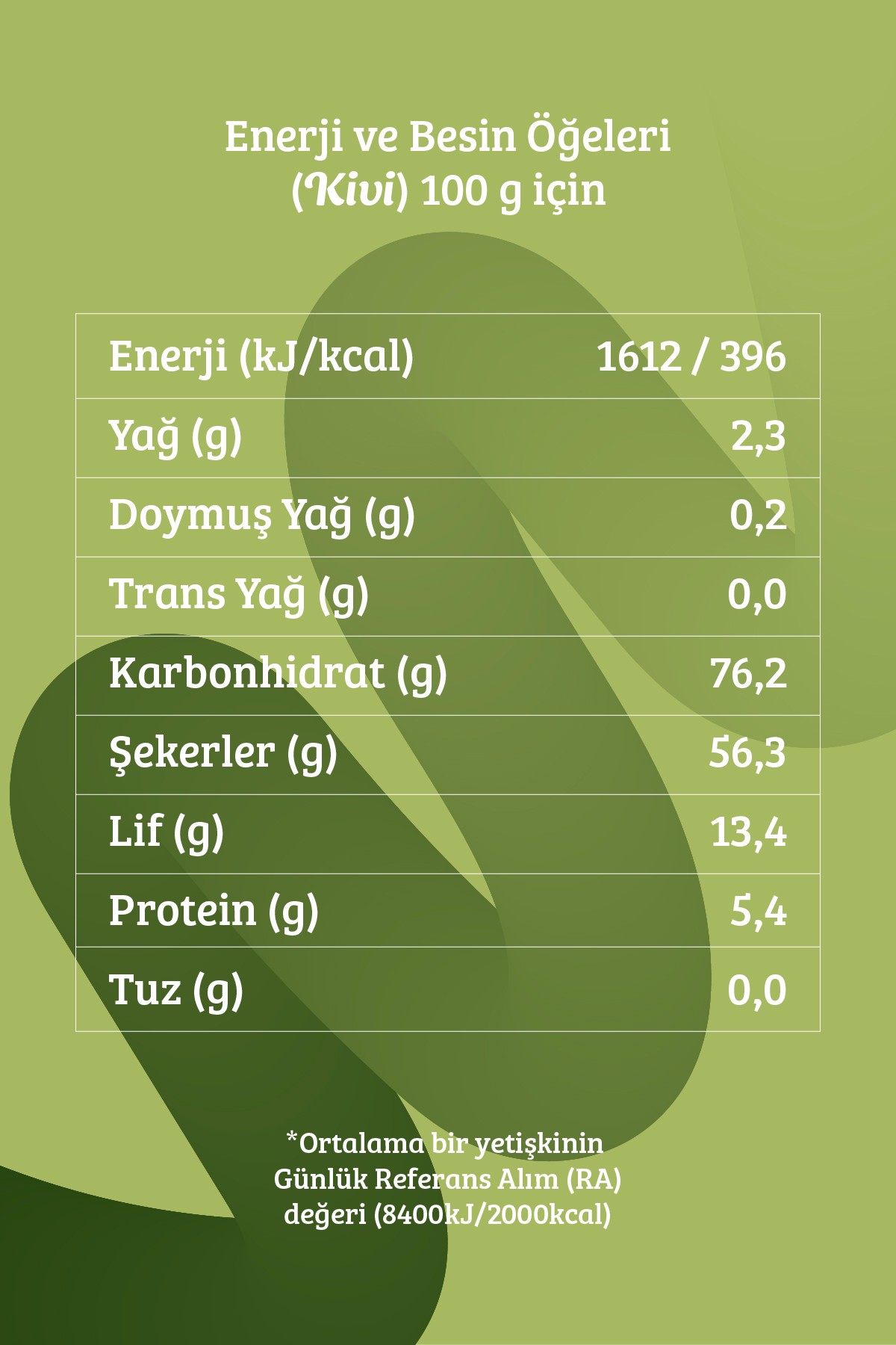 Dondurularak Kurutulmuş Kivi 25 Gr
