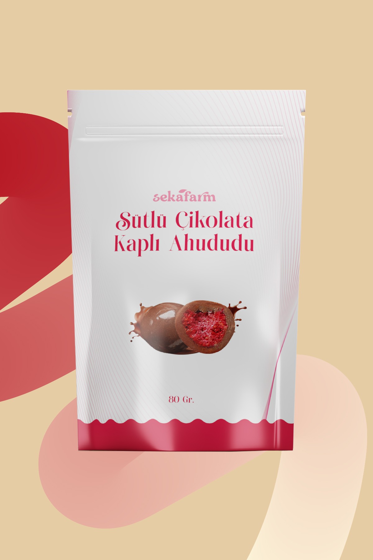 Sütlü Çikolata Kaplı Ahududu 80 Gr