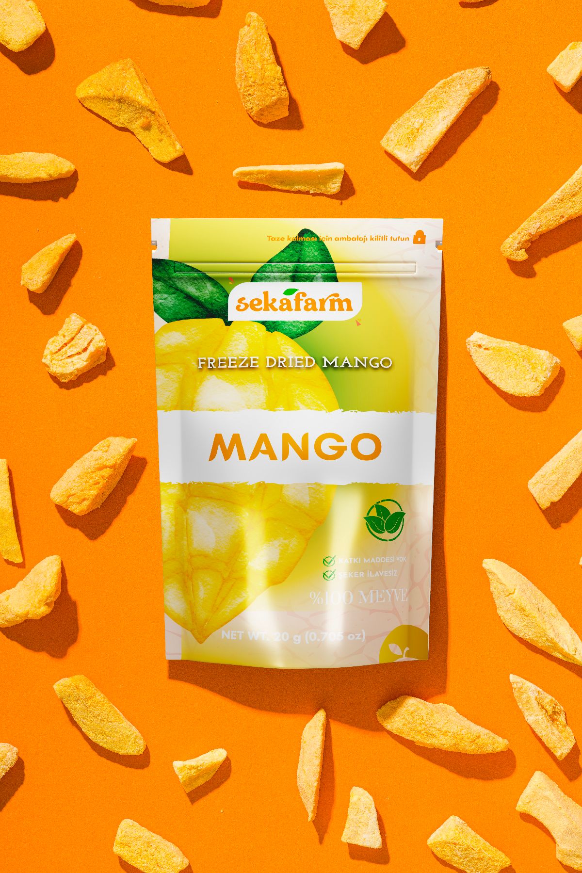 Dondurularak Kurutulmuş Mango 20 Gr