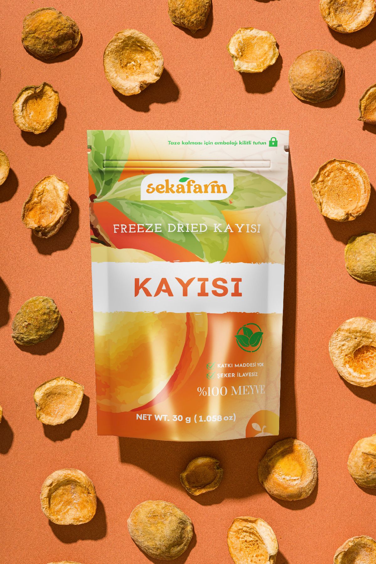 Dondurularak Kurutulmuş Kayısı 30 Gr