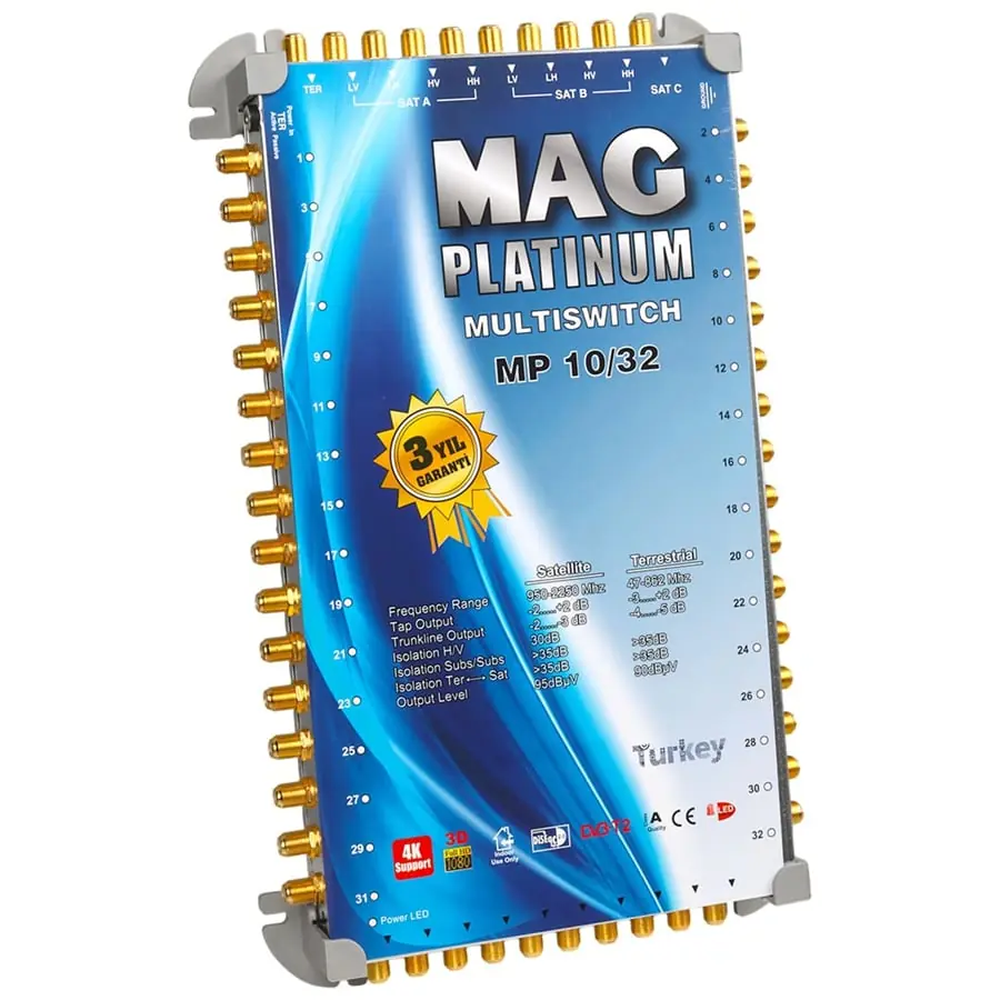 MAG Platinum MP 1032 Multiswitch - 10 Giriş 32 Çıkışlı Merkezi