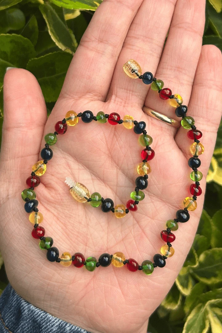 Kehribar Bebek Kolyesi Lolipop Model